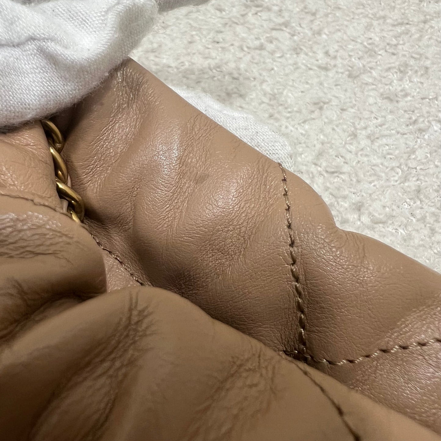 GLM-22 Mini Hobo Handbag in 23B Dark Beige Calfskin and AGHW (Model: AS3980)