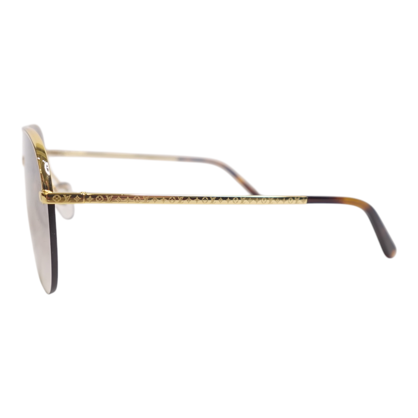 GLM-Gold Logo Aviator Sunglasses