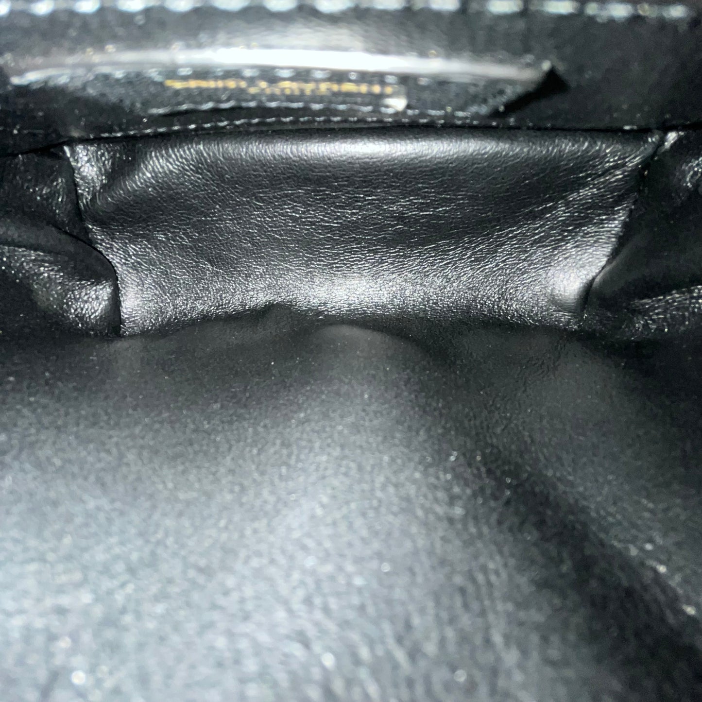 SAINT LAURENT Vicky Mini Olive Green Velvet Shoulder Bag