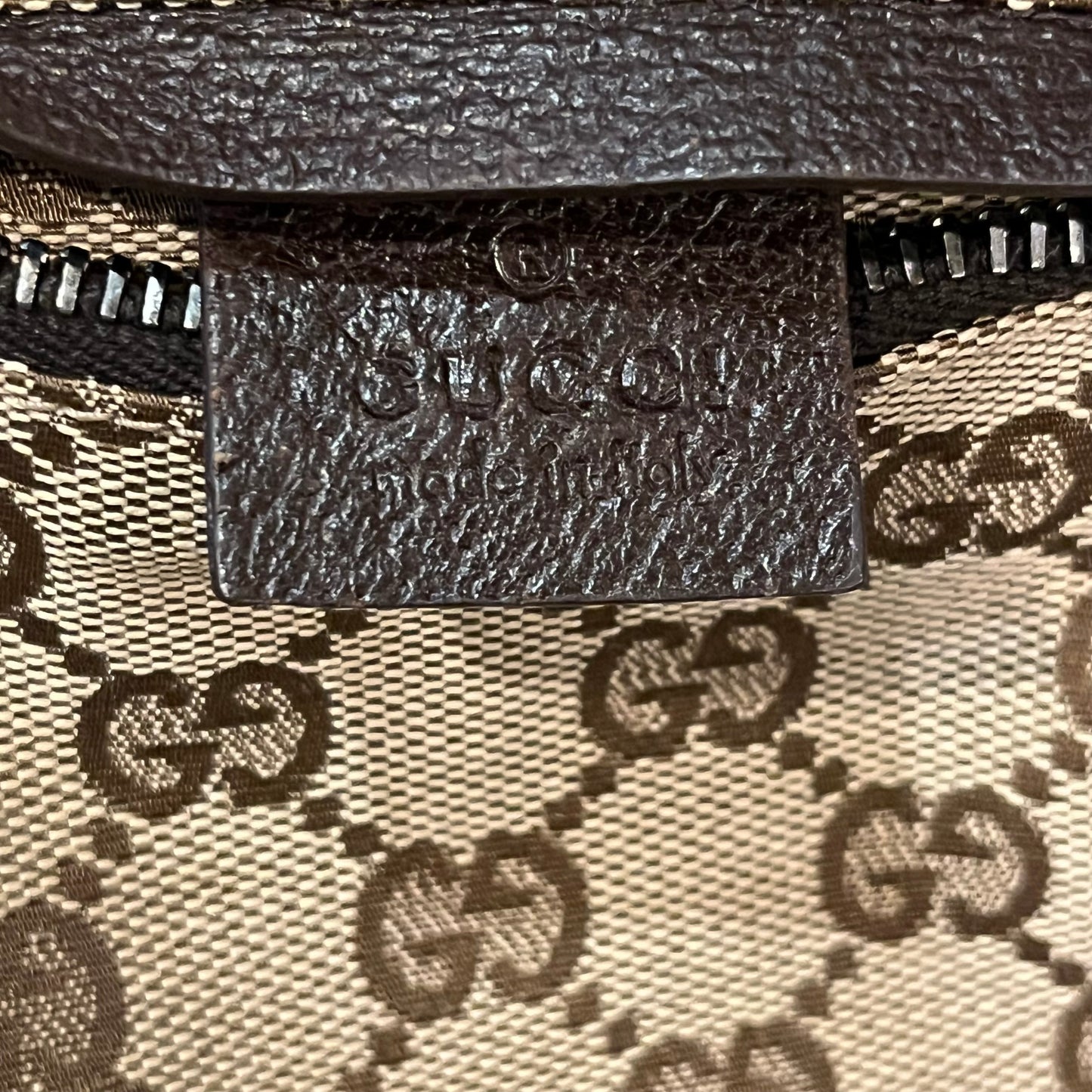 GUCCI GG Canvas Double Pocket Belt Bag