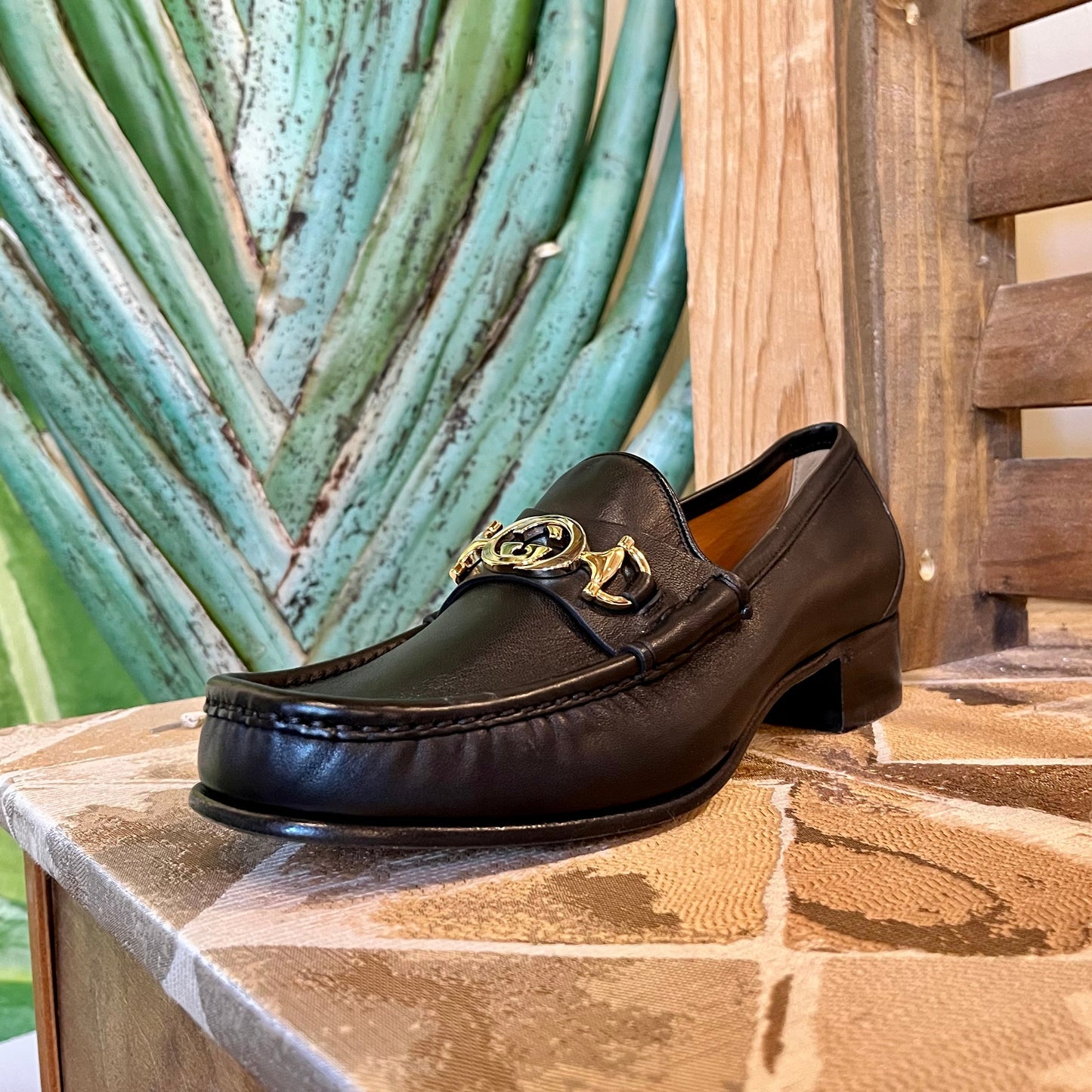 GUCCI Horsebit Leather Loafers MENS SZ7(7.5US)