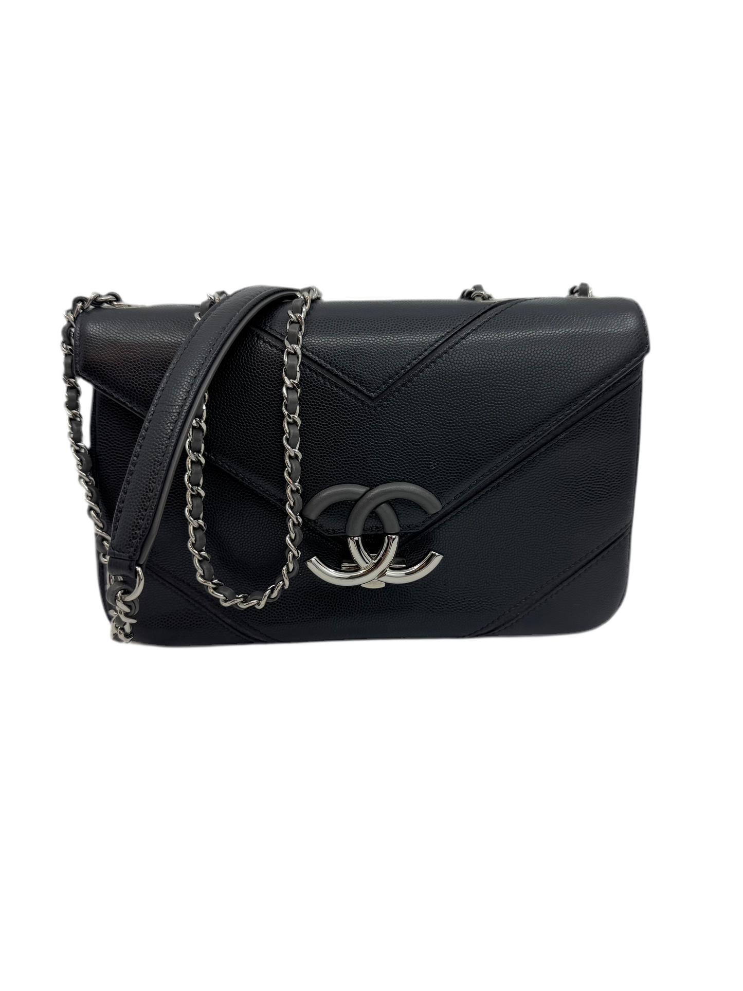 Chanel Chevron Enameled Crossbody