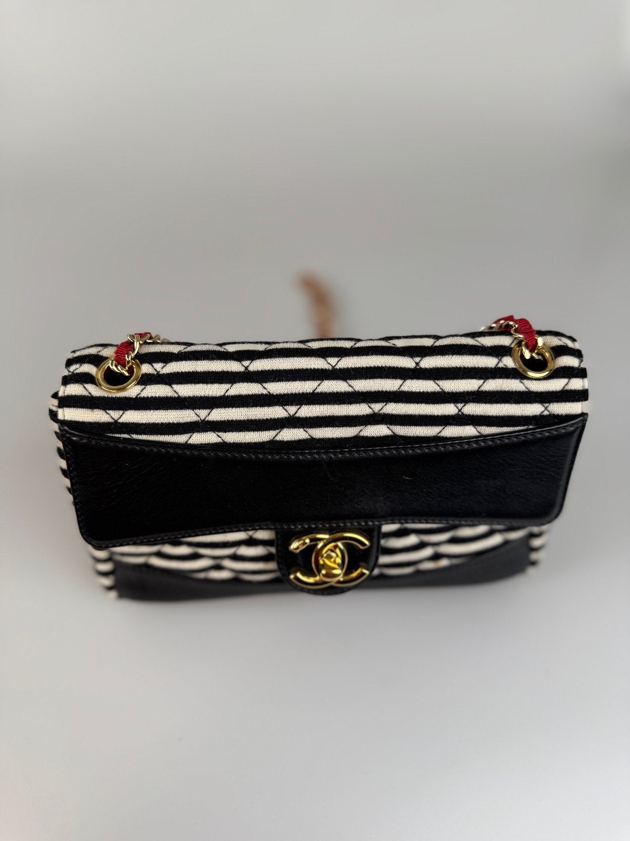 GLM-Sailor Bag Blue 2014 Striped Mini Rectangle Classic Single Flap Shoulder Bag