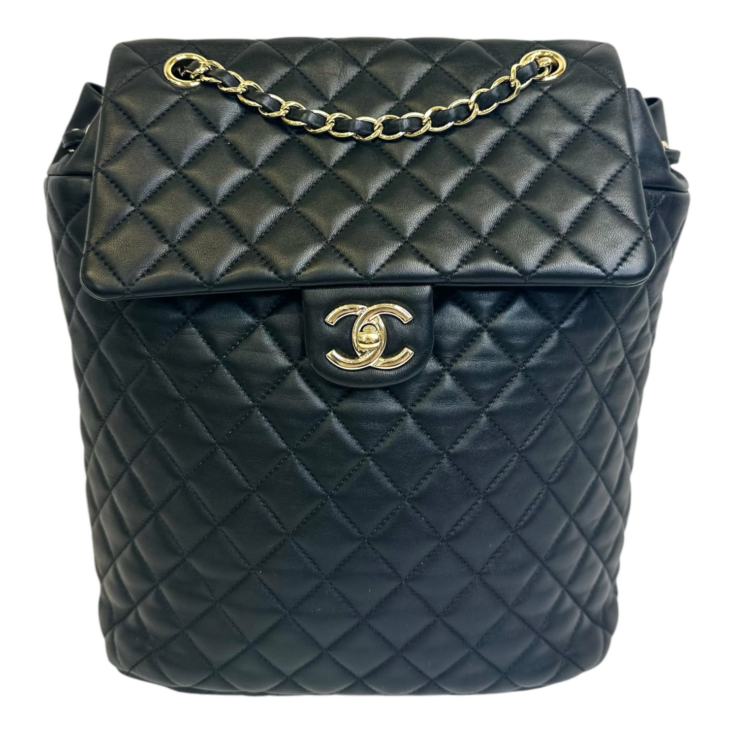 Chanel Lambskin Quilted Large Urban Spirit Backpack Black