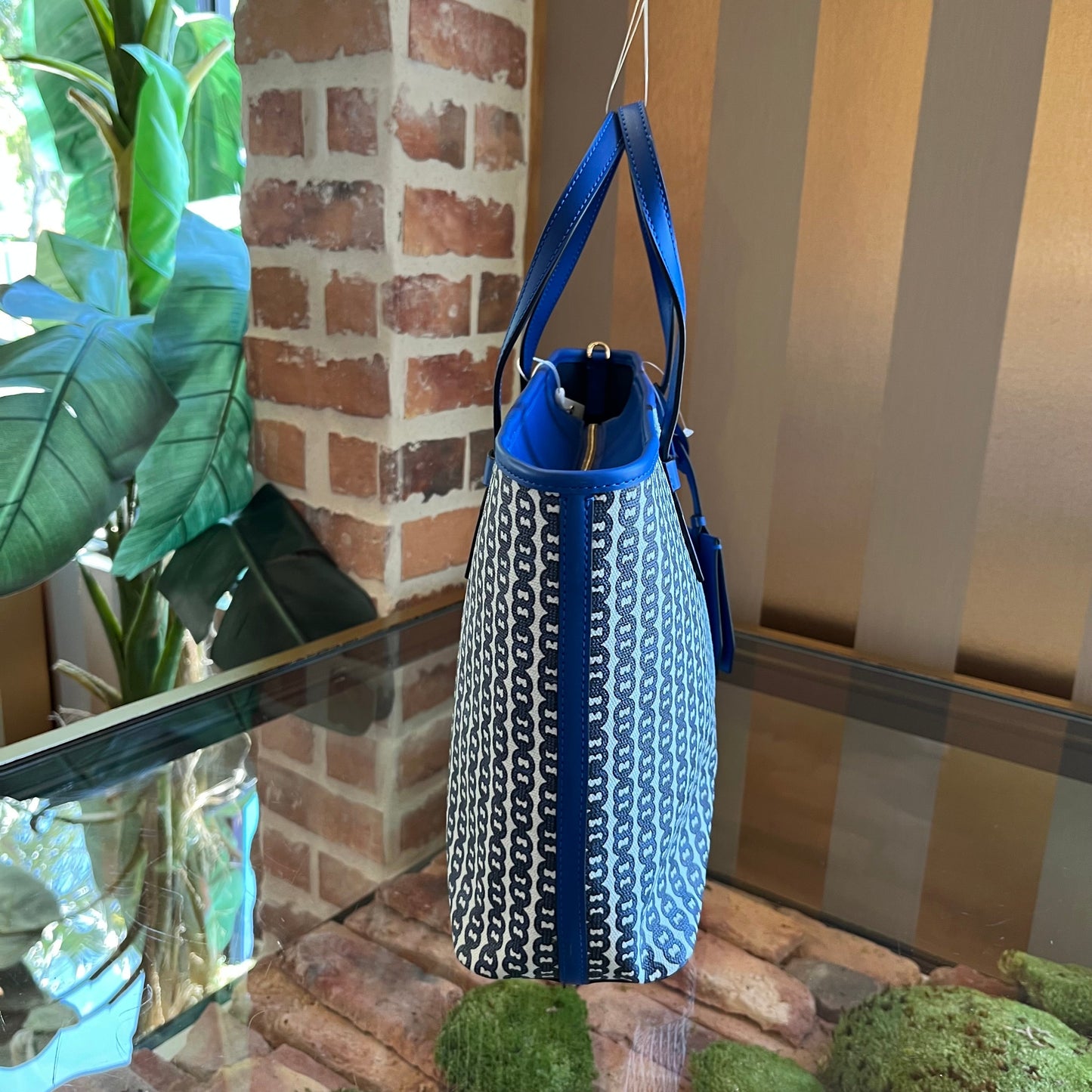 TORY BURCH Gemini Link Small Bondi Blue Tote