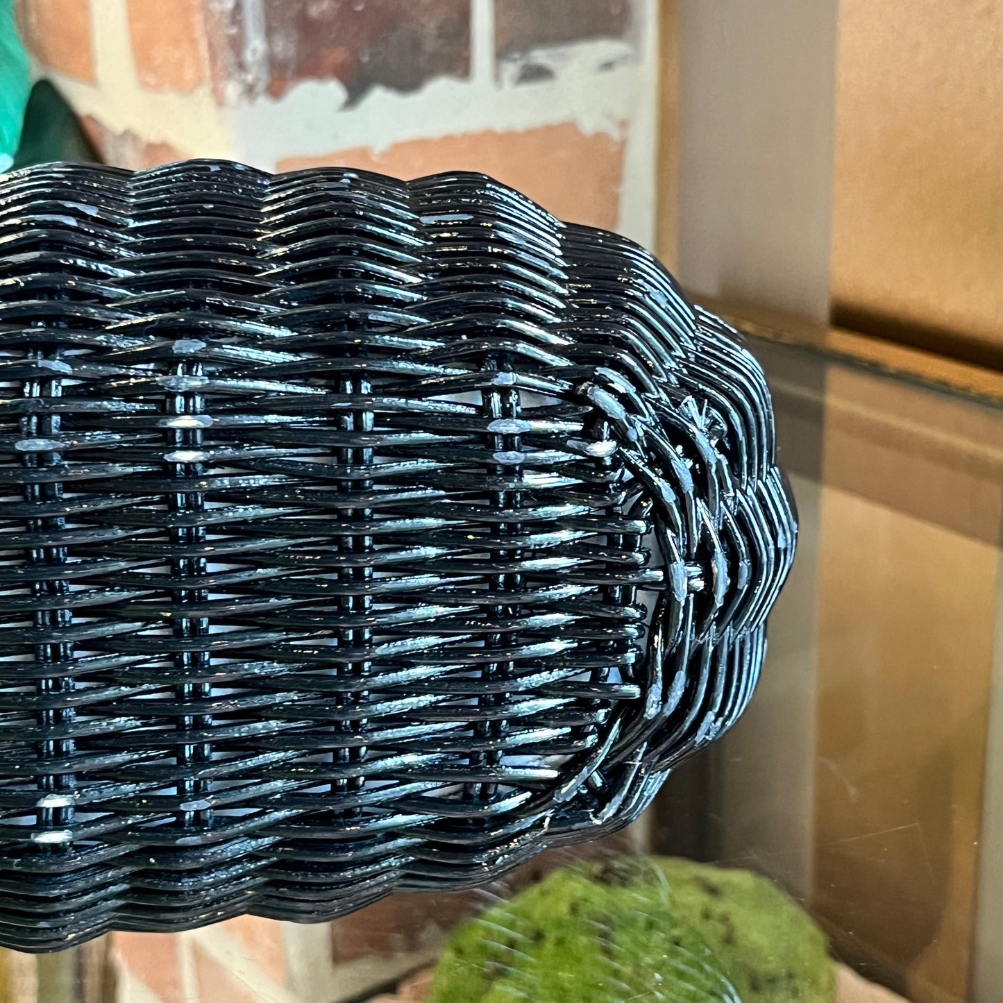 BURBERRY Wicker Basket Top Handle Bag