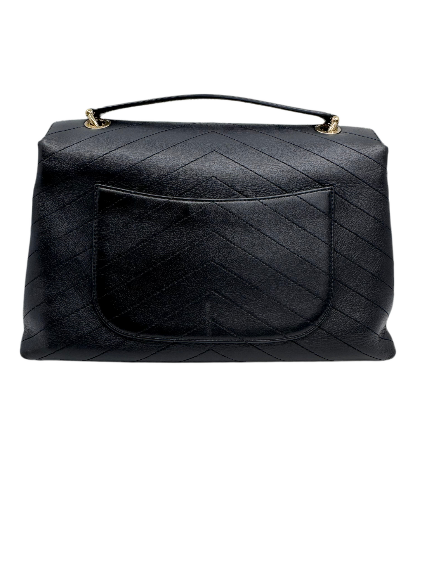 Chanel Chevron Top Handle Bag