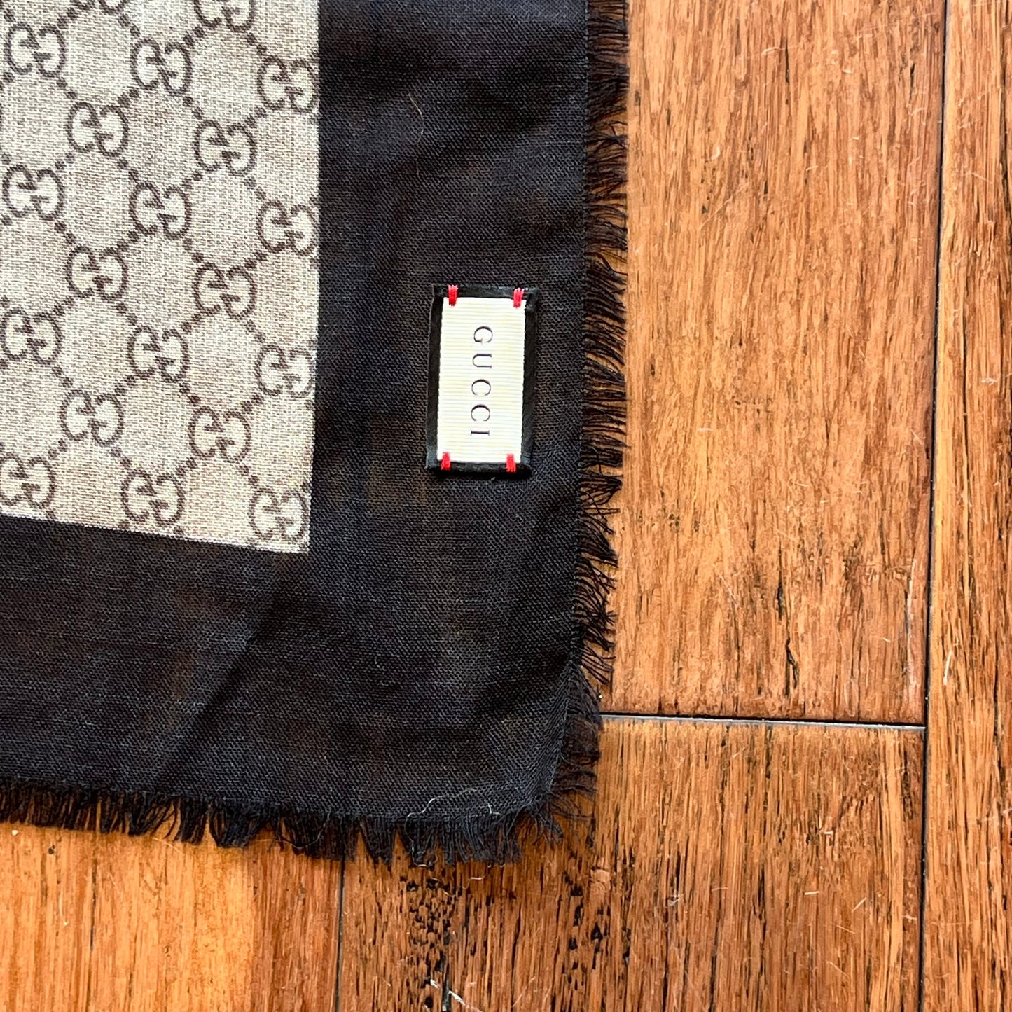 GUCCI Monogram Kingsnake Wool Scarf