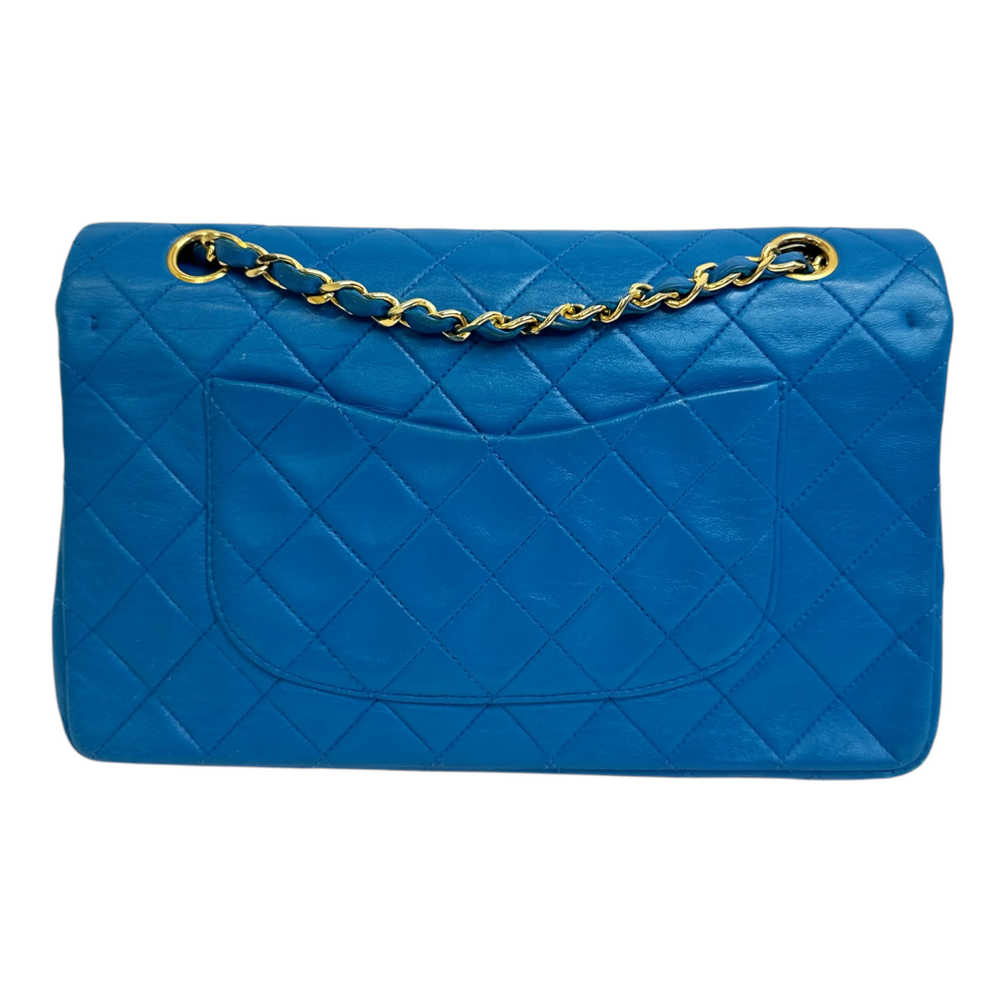 Chanel Blue Medium Classic Lambskin Double Flap
