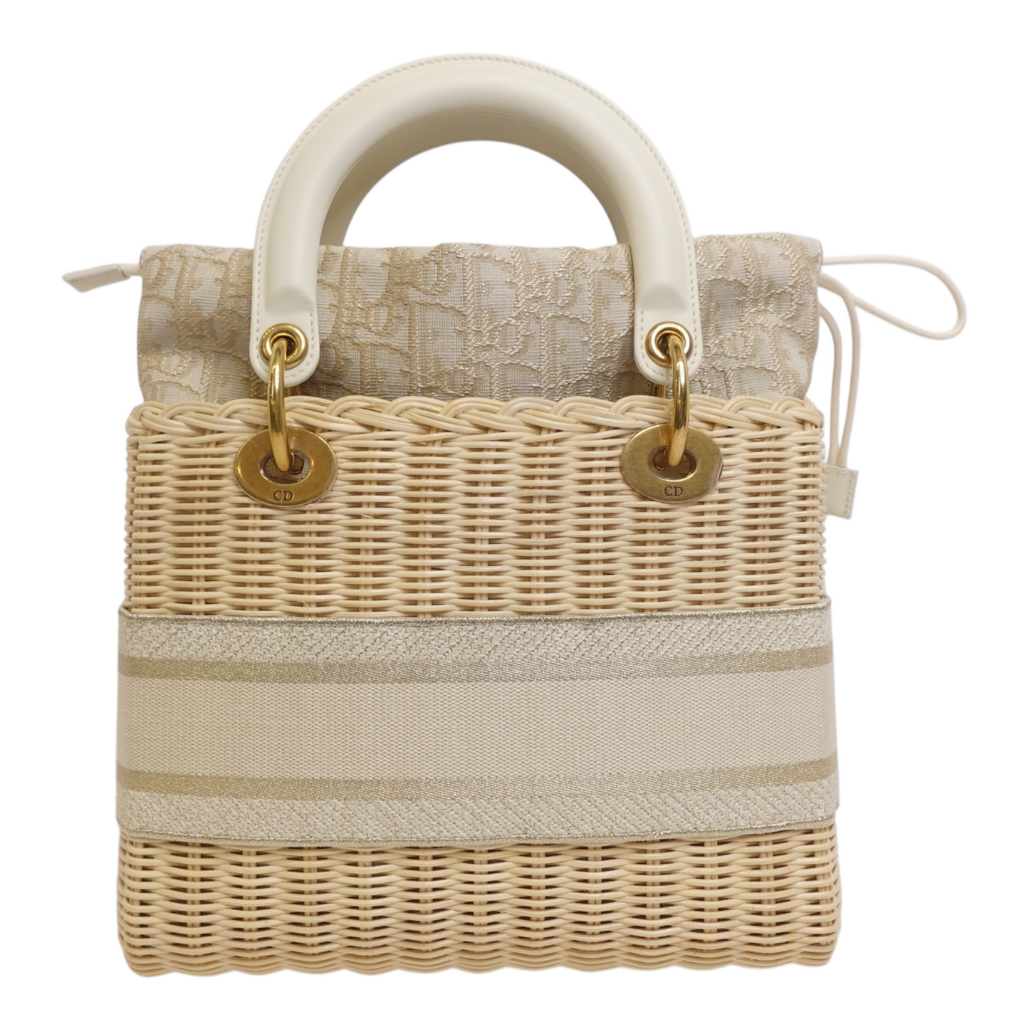 Christian Dior Wicker Oblique Medium Lady Dior Bag