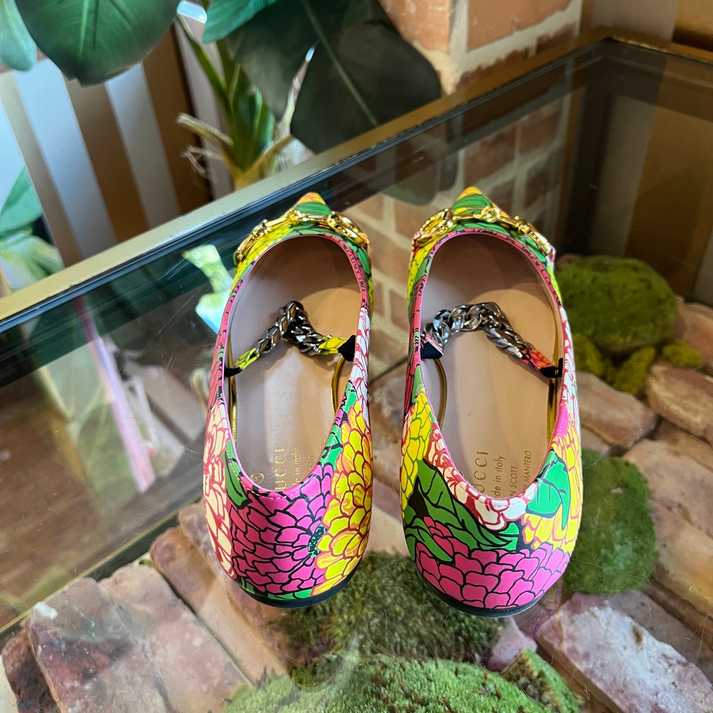 GUCCI Ken Scott Floral Ballerina Flats SZ 38