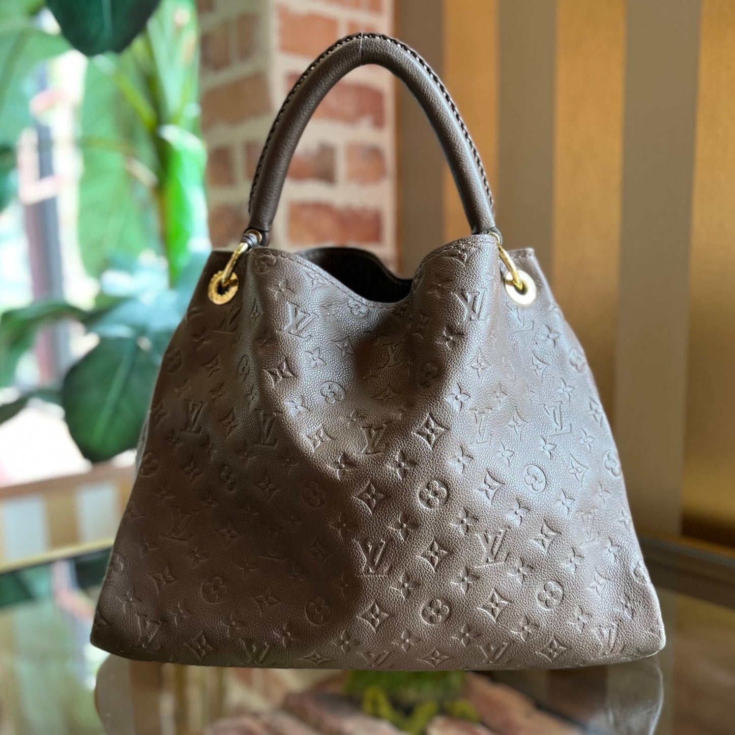 LOUIS VUITTON Artsy MM Monogram Empreinte Hobo Bag TS4021
