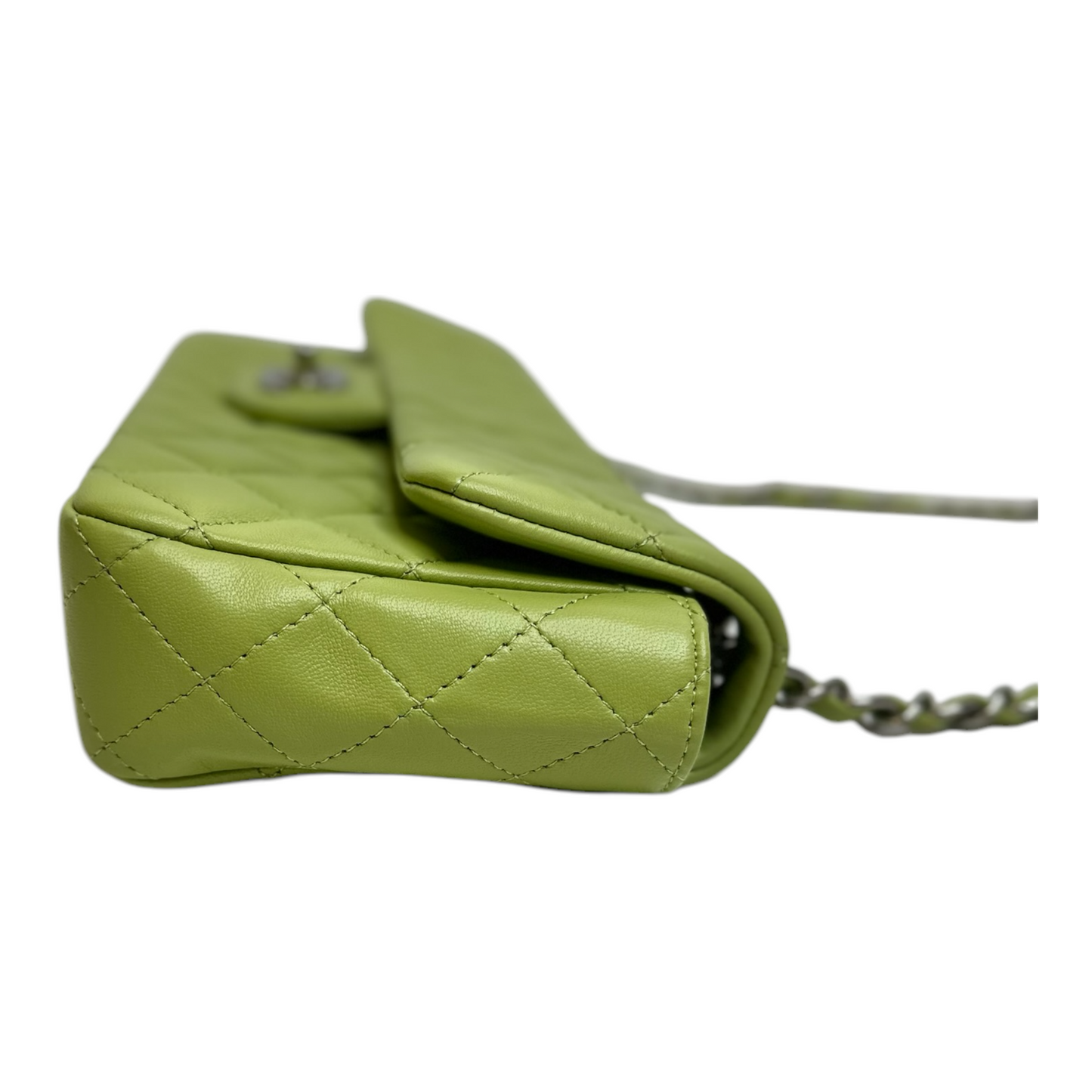 Chanel Green Lambskin East West Bag