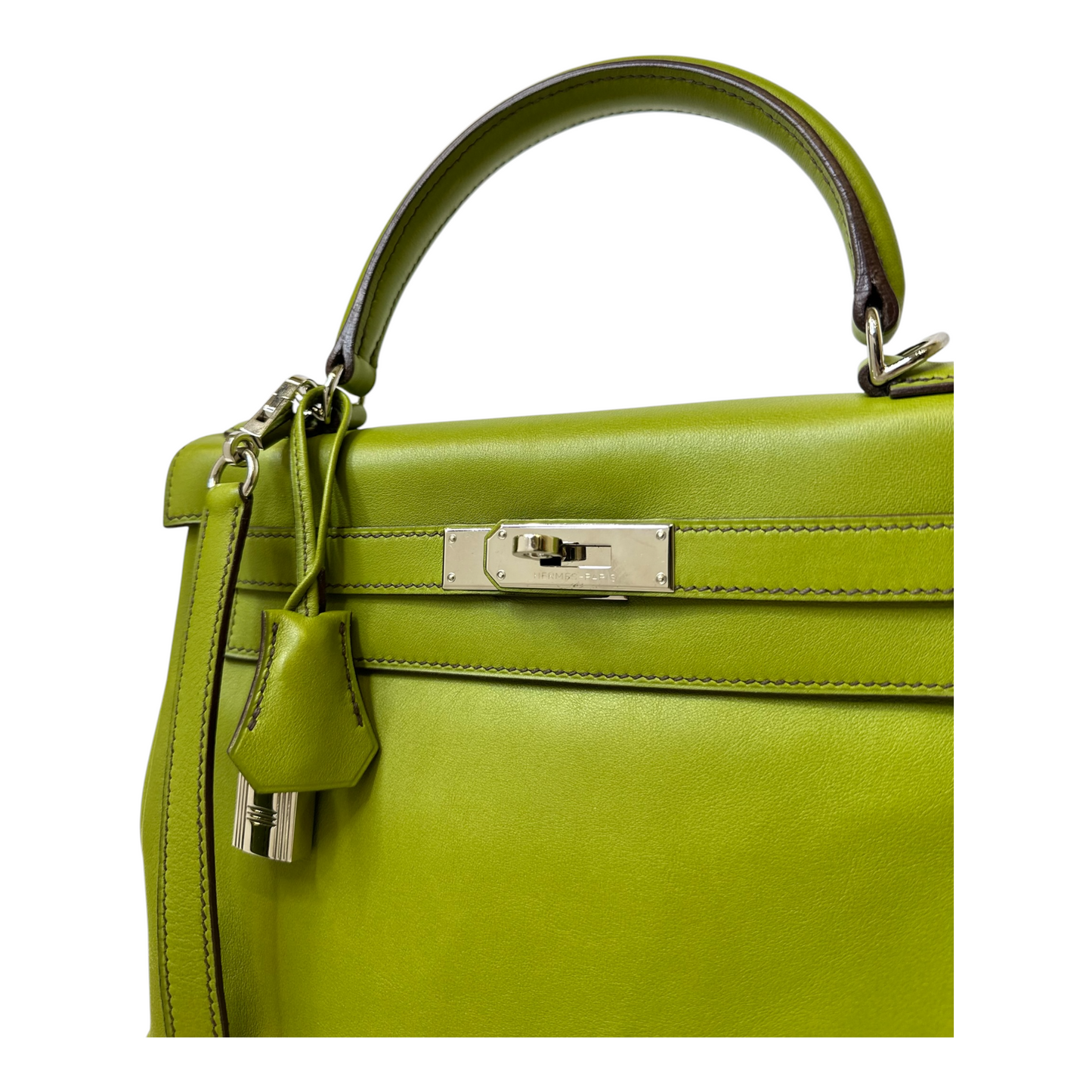Hermes Kelly 28 Swift Vert Anis