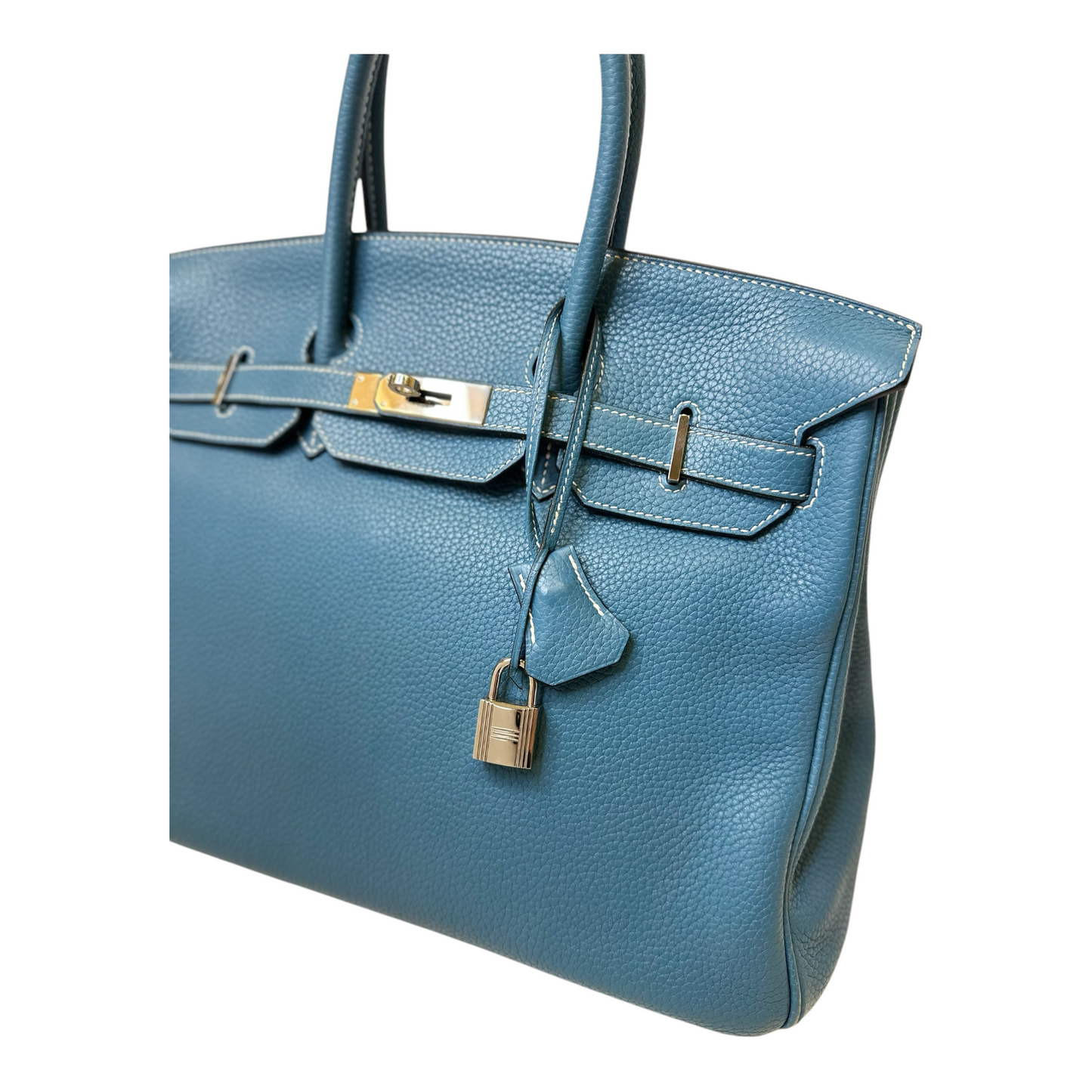Hermes Birkin 35 Blue Jean Togo Silver Hardware