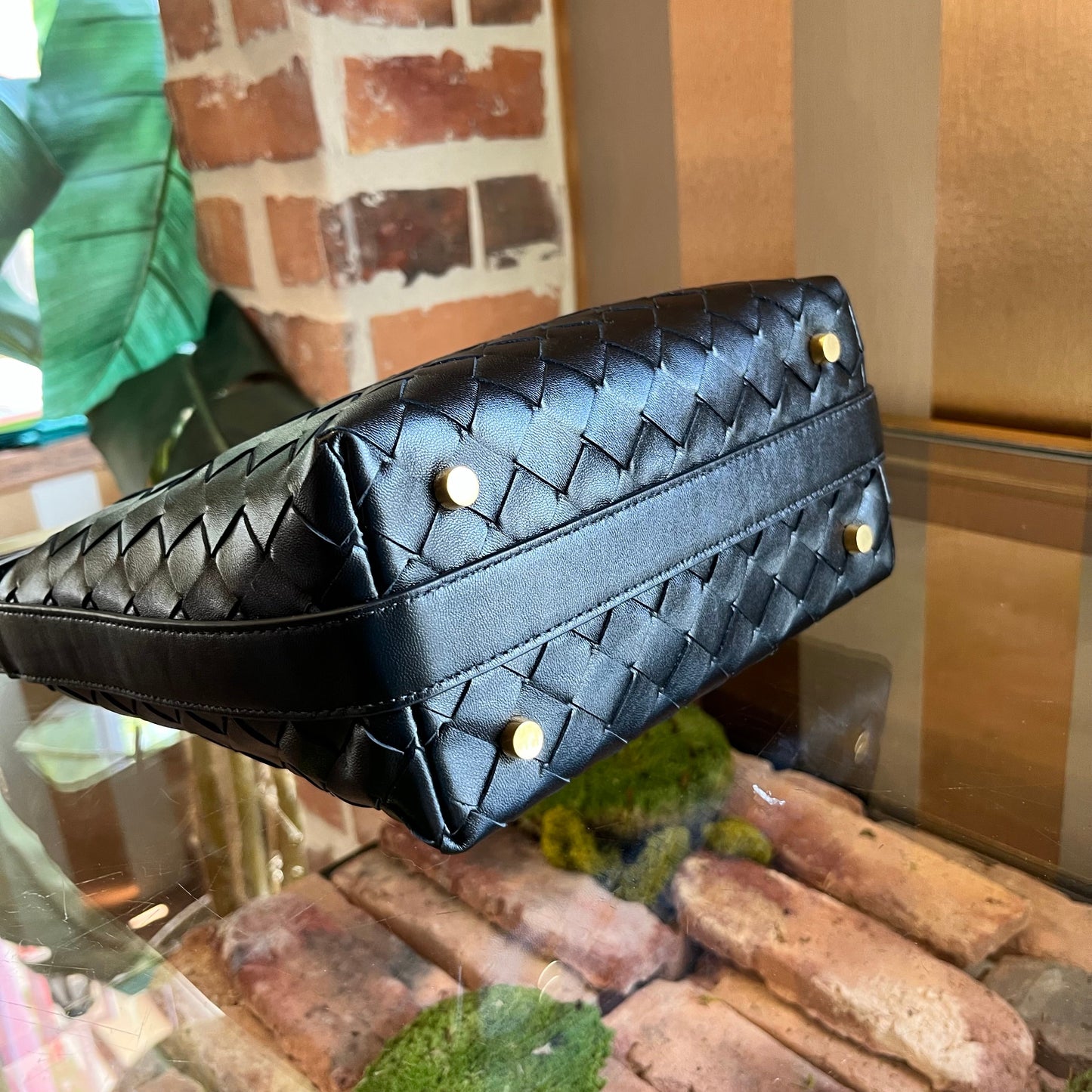 BOTTEGA VENETA Mini Wallace Intrecciato Leather Shoulder Bag
