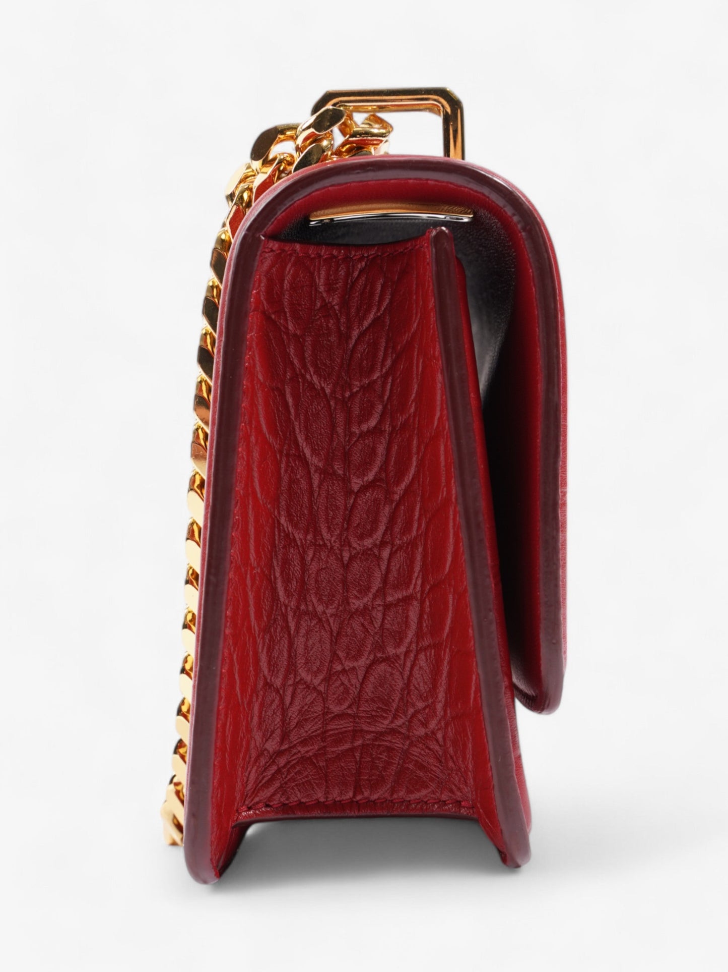 Burberry TB Bag Red Embossed Leather Mini