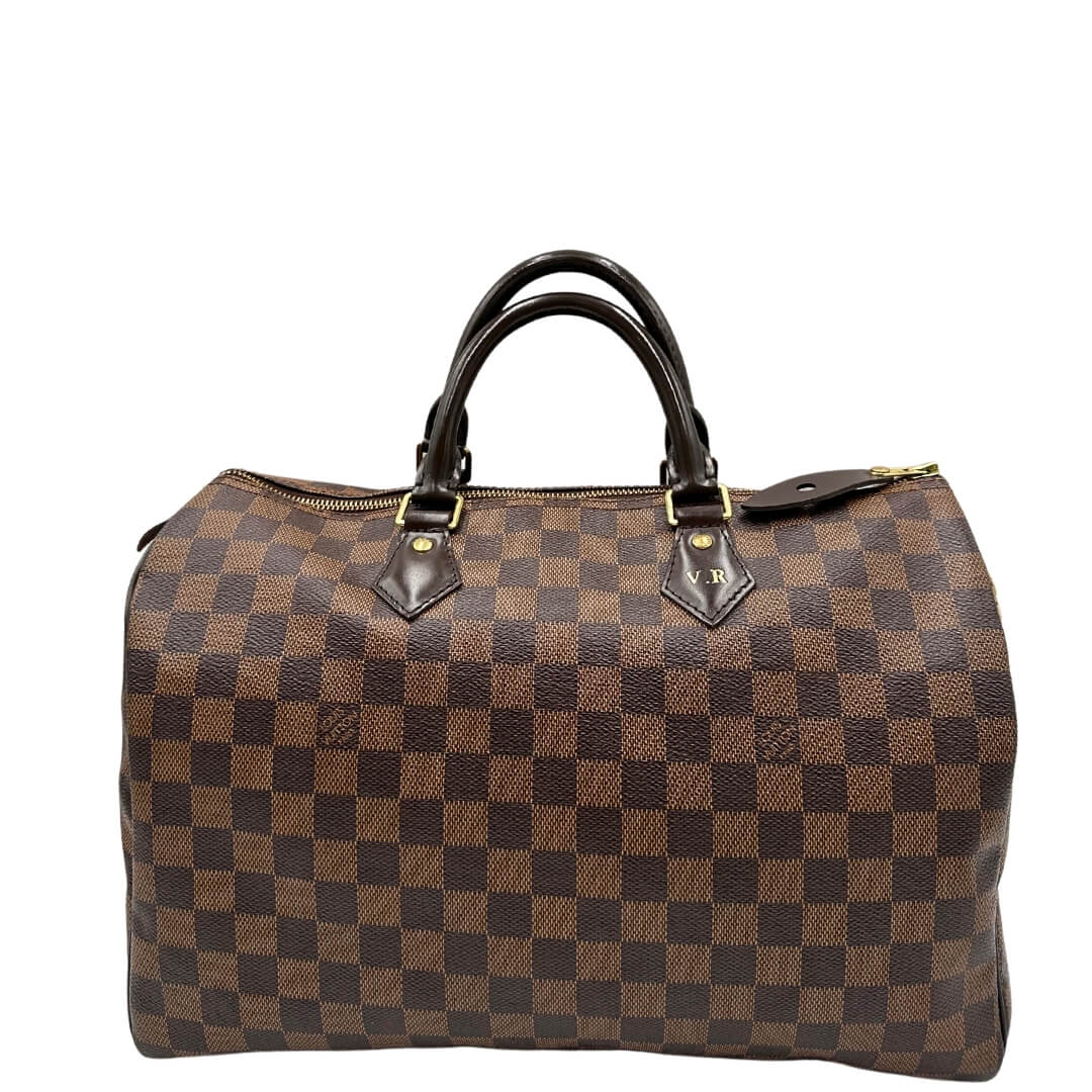 Speedy 35 Damier Ebène LV personalizzato