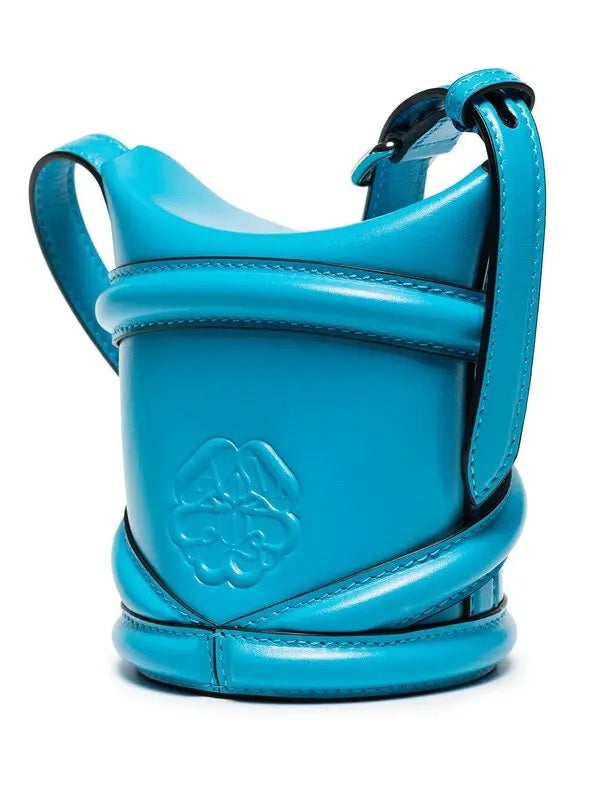 ALEXANDER MCQUEEN CALFSKIN LEATHER MINI THE CURVE BAG