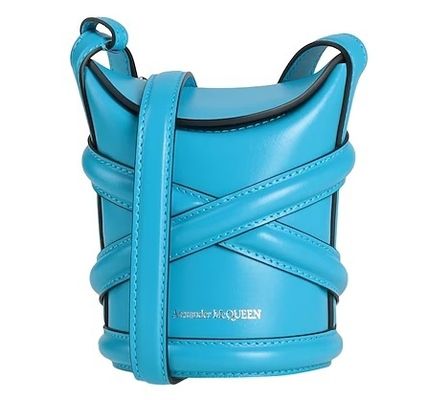 ALEXANDER MCQUEEN CALFSKIN LEATHER MINI THE CURVE BAG
