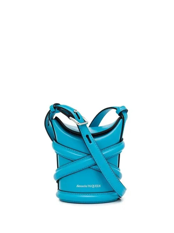 ALEXANDER MCQUEEN CALFSKIN LEATHER MINI THE CURVE BAG
