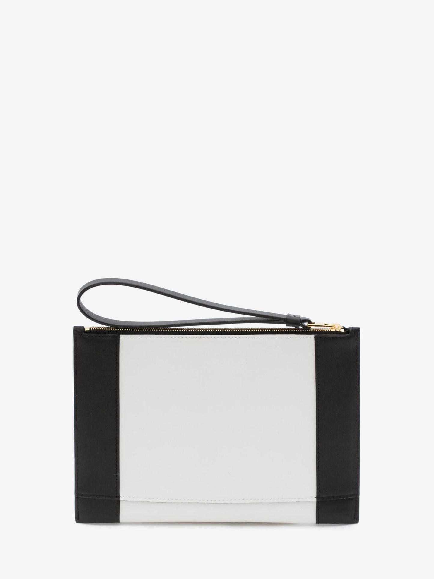 ALEXANDER MCQUEEN SIGNATURE ZIPPER CALFSKIN POUCH WRISTLET