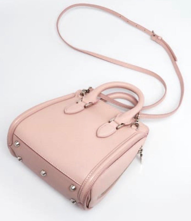 ALEXANDER MCQUEEN CALFSKIN LEATHER MINI HEROINE SHOULDER BAG