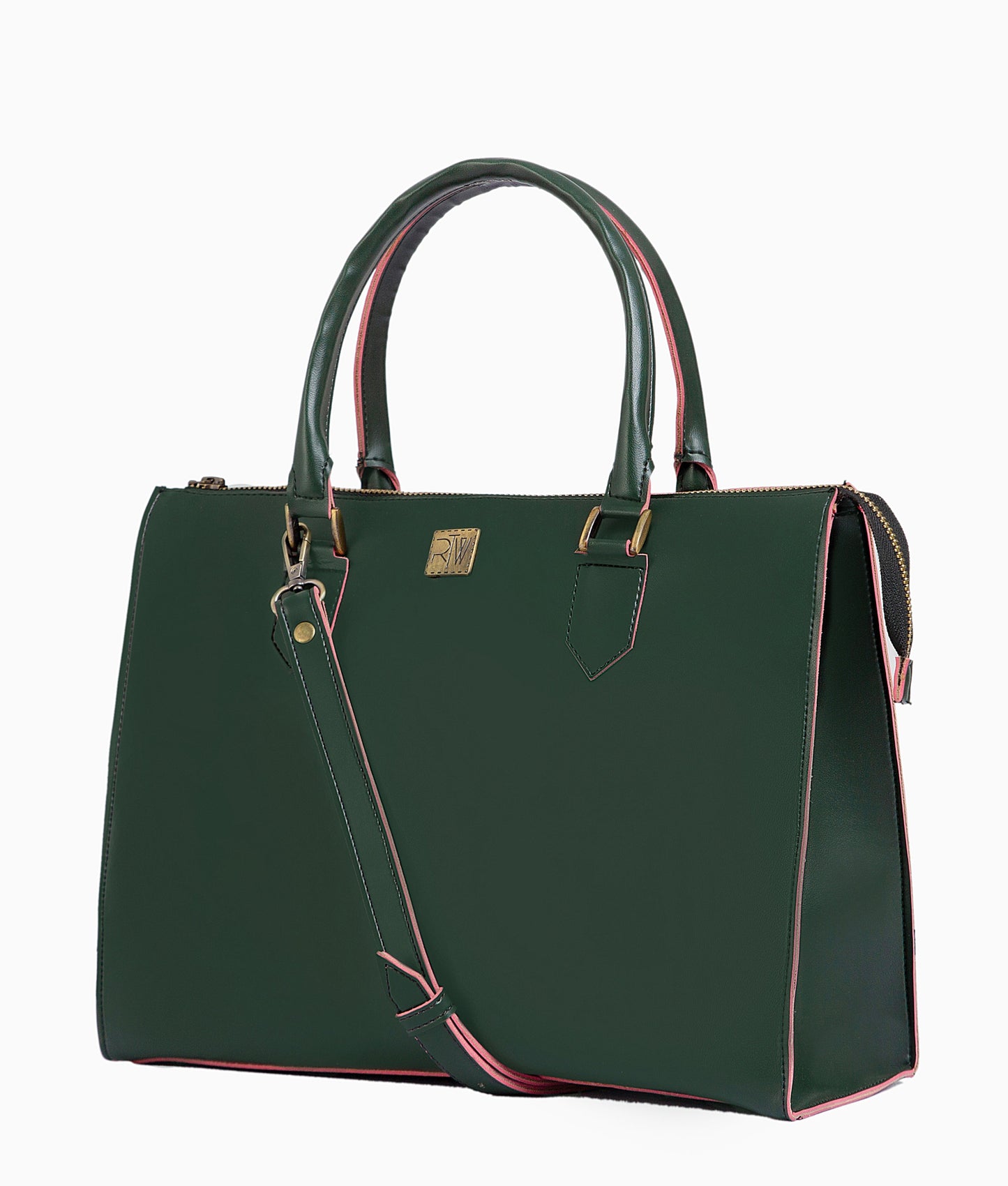 Army green workplace handbag
