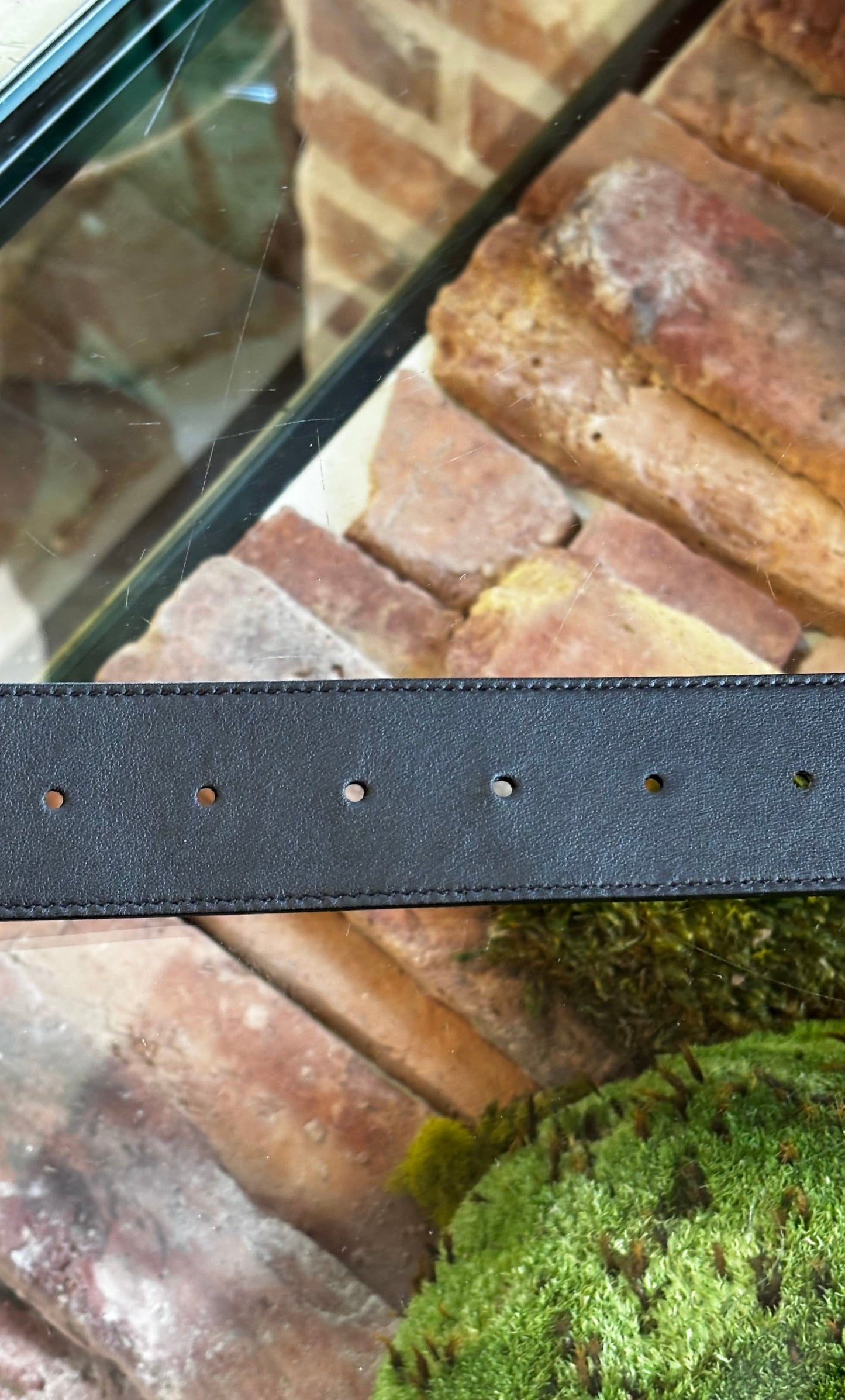 GUCCI Brown GG Marmont Wide Belt