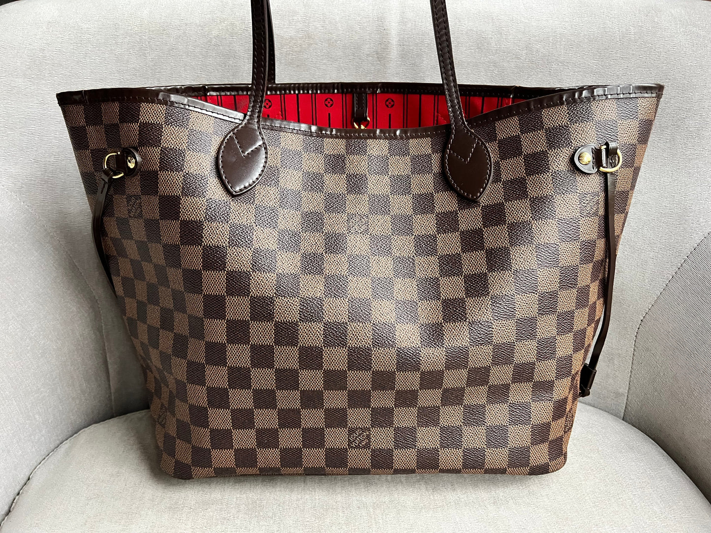 Louis Vuitton Neverfull MM Damier Ebene Cherry Interior (RRP £1410)