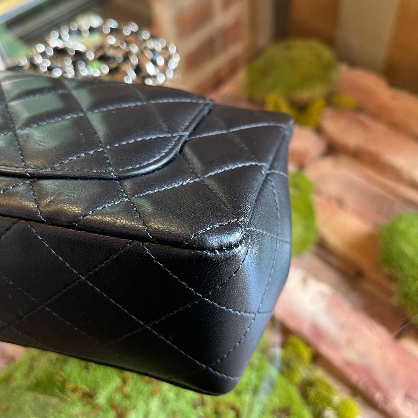 CHANEL Rectangular Mini Classic Black Lambskin Flap Shoulder Bag