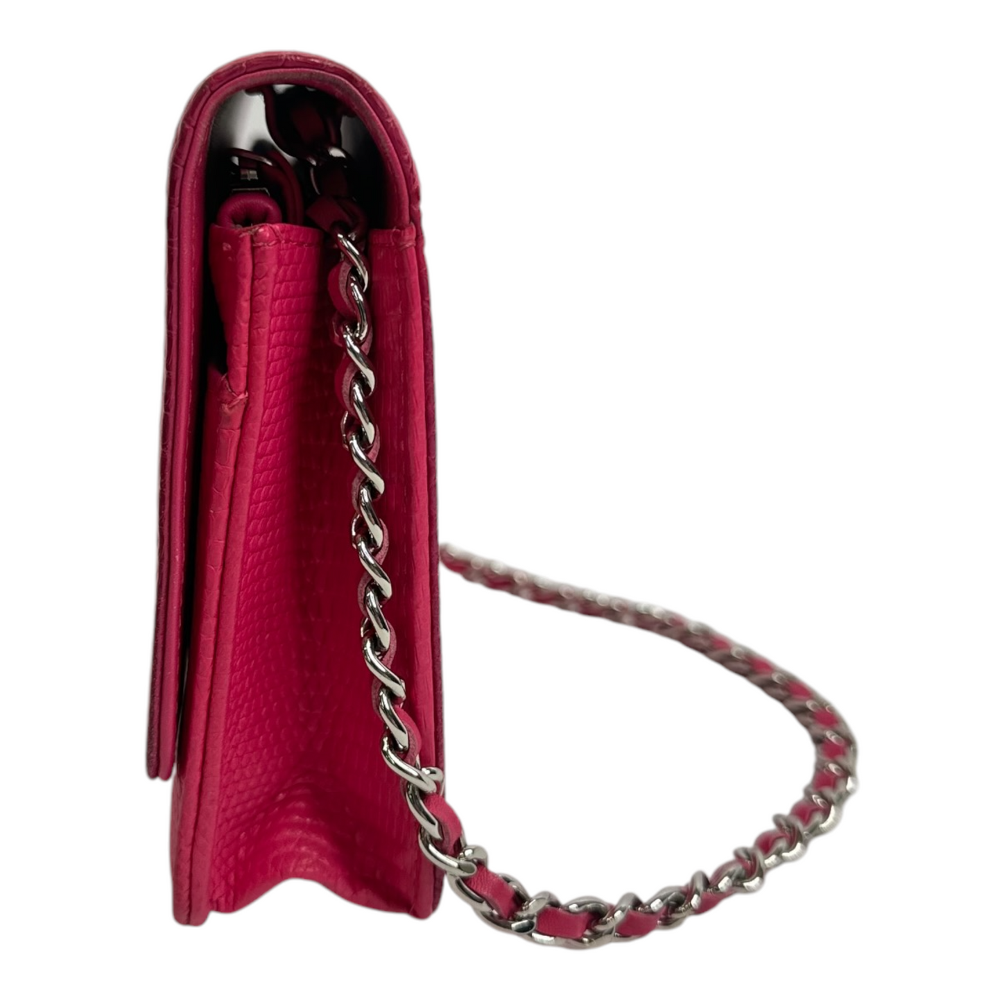Chanel Hot Pink Lizard WOC Wallet On Chain