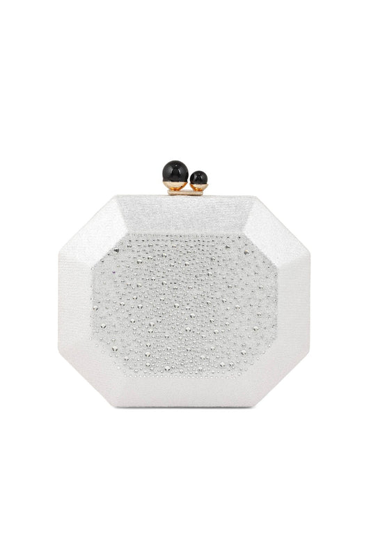 Fancy Clutch B21550-Silver