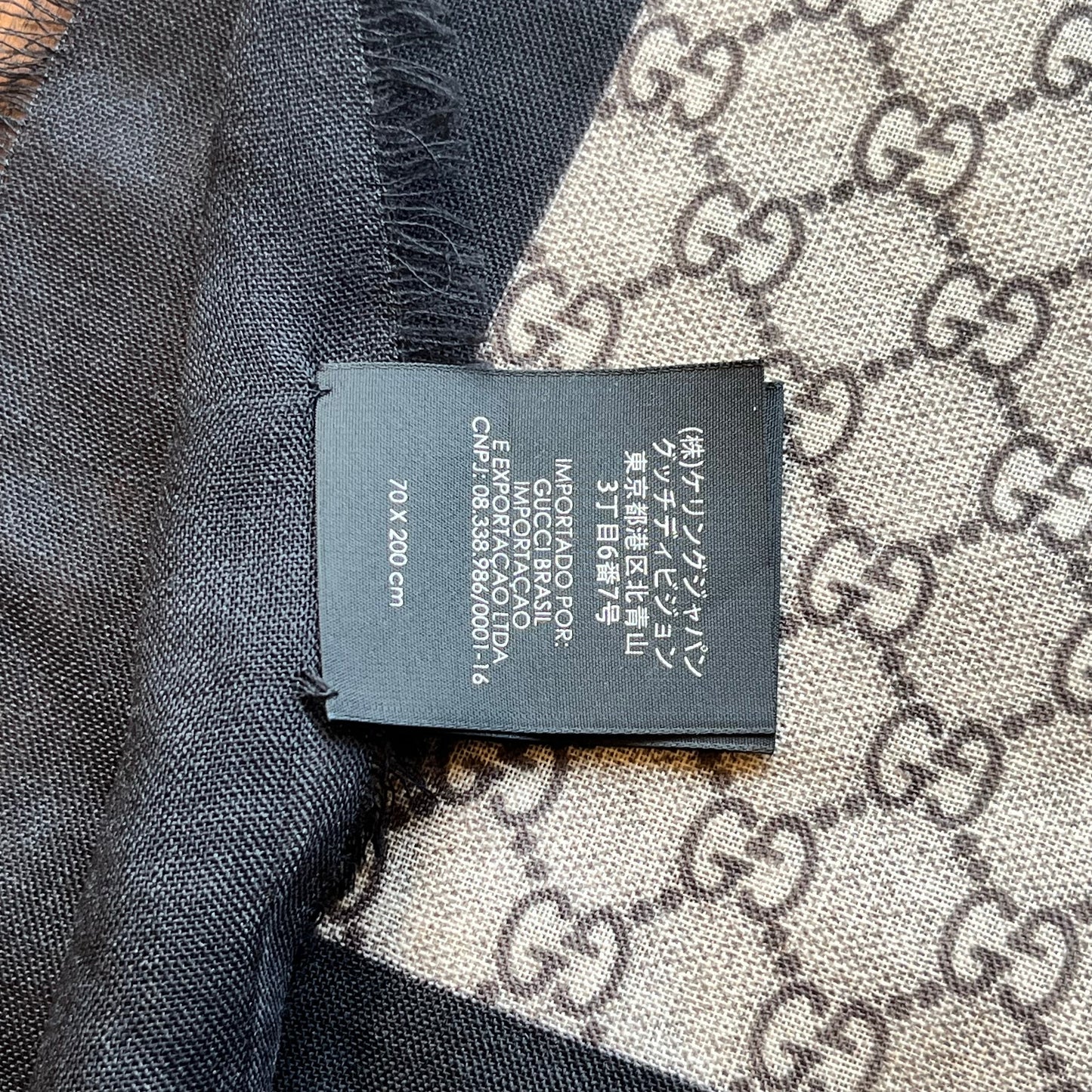 GUCCI Monogram Kingsnake Wool Scarf