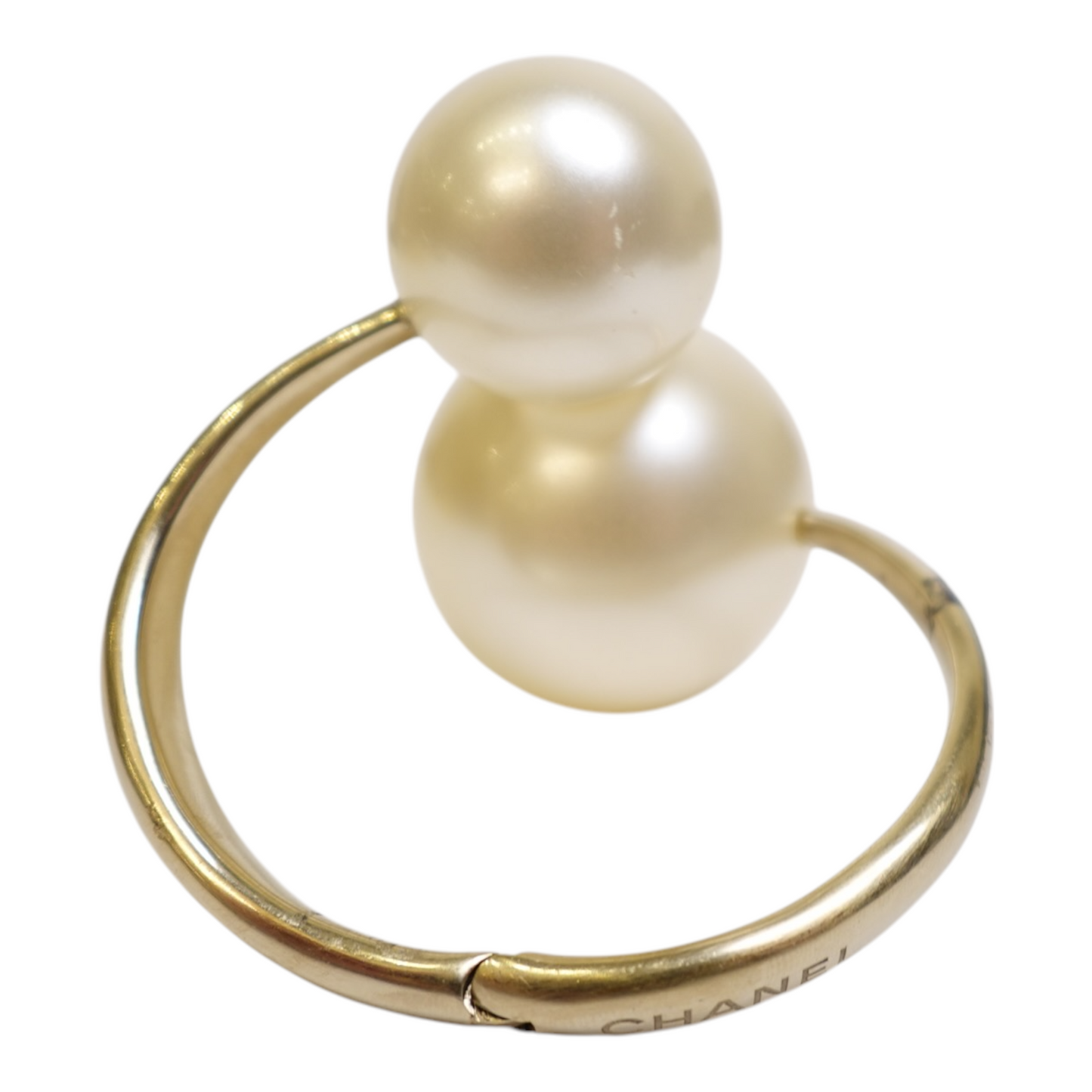 Chanel Double Pearl Cuff Bracelet