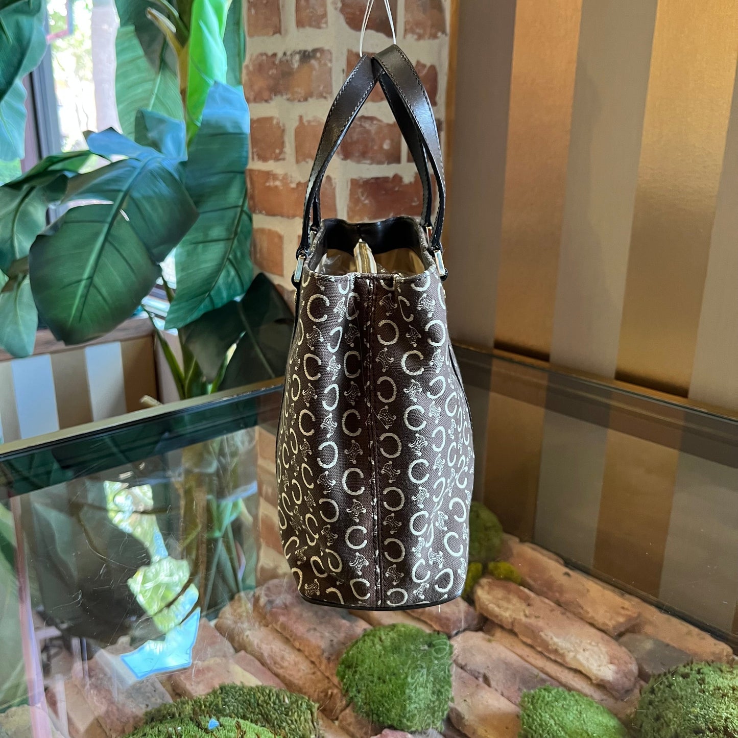 CELINE Vintage C Macadam Small Square Tote