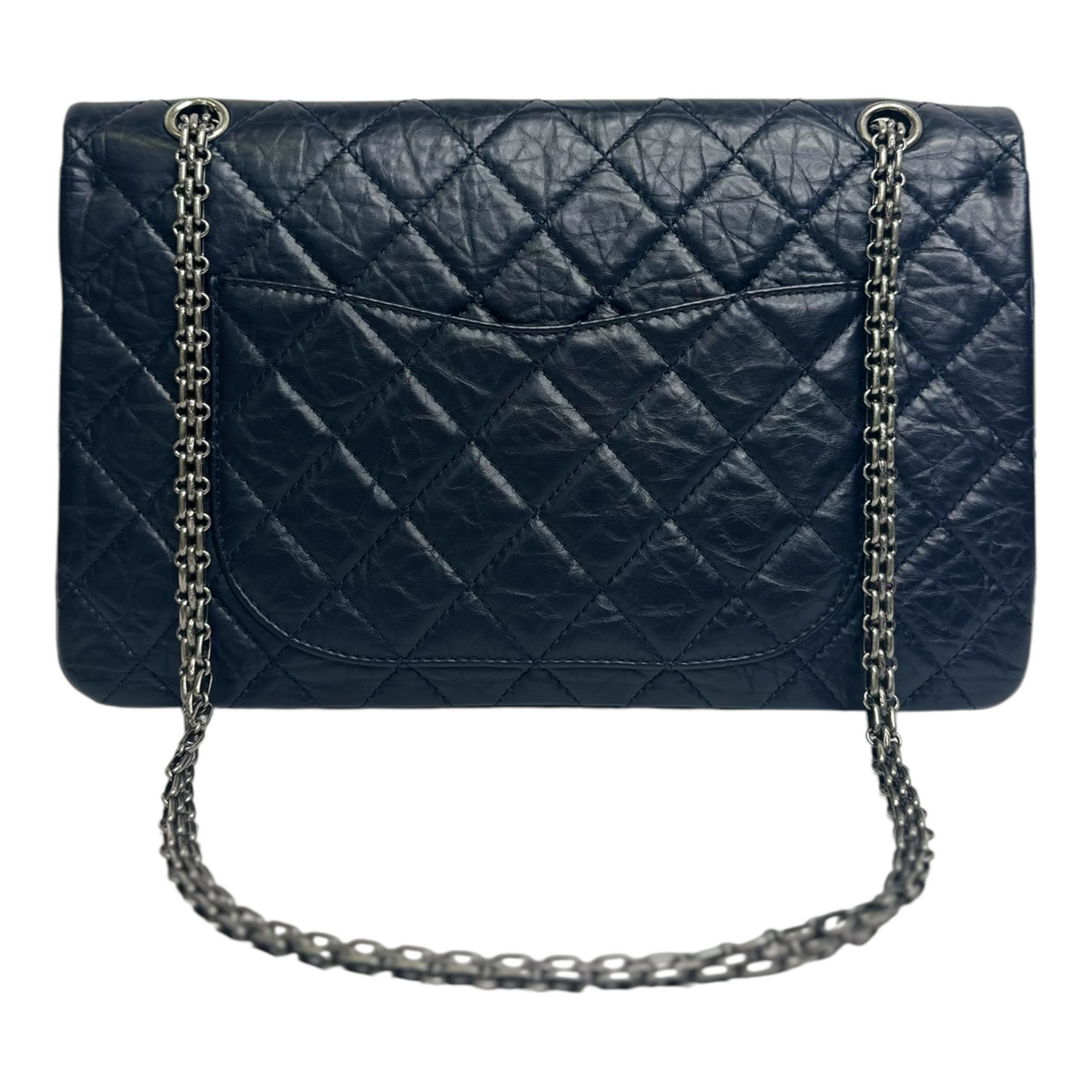 Chanel Aged Calfskin Quilted 2.55 Reissue 227 Flap Dark Blue