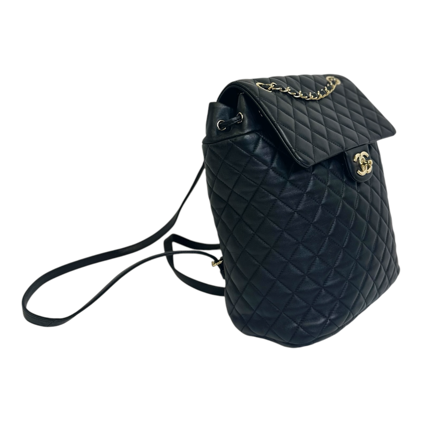 Chanel Lambskin Quilted Large Urban Spirit Backpack Black
