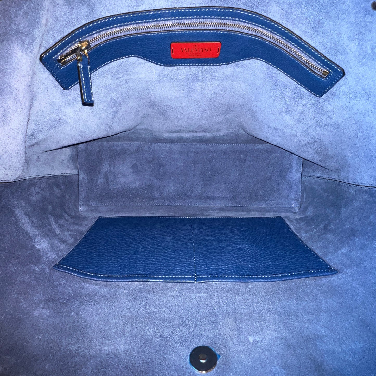 VALENTINO Cobalt Blue  Rockstud Shopping Tote Large