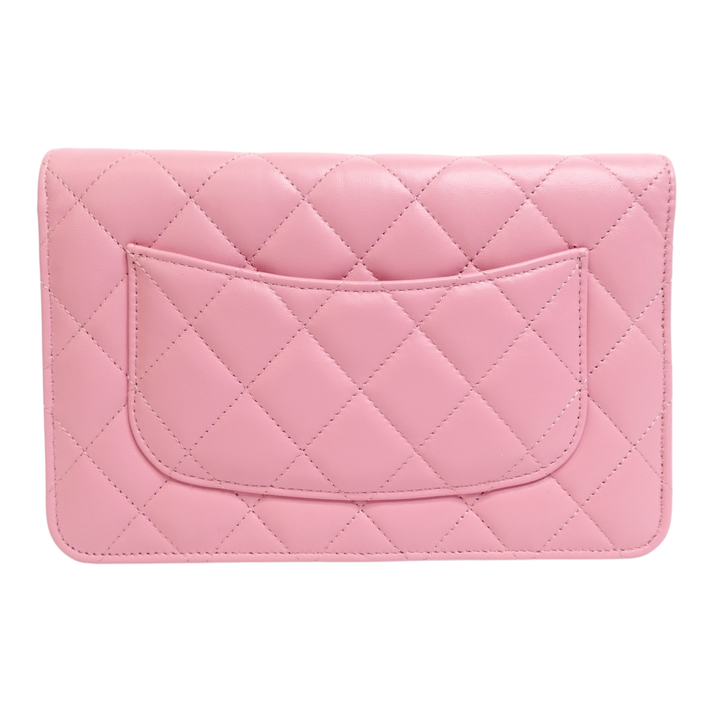 Chanel Pink Caviar Quilted Wallet on Chain
