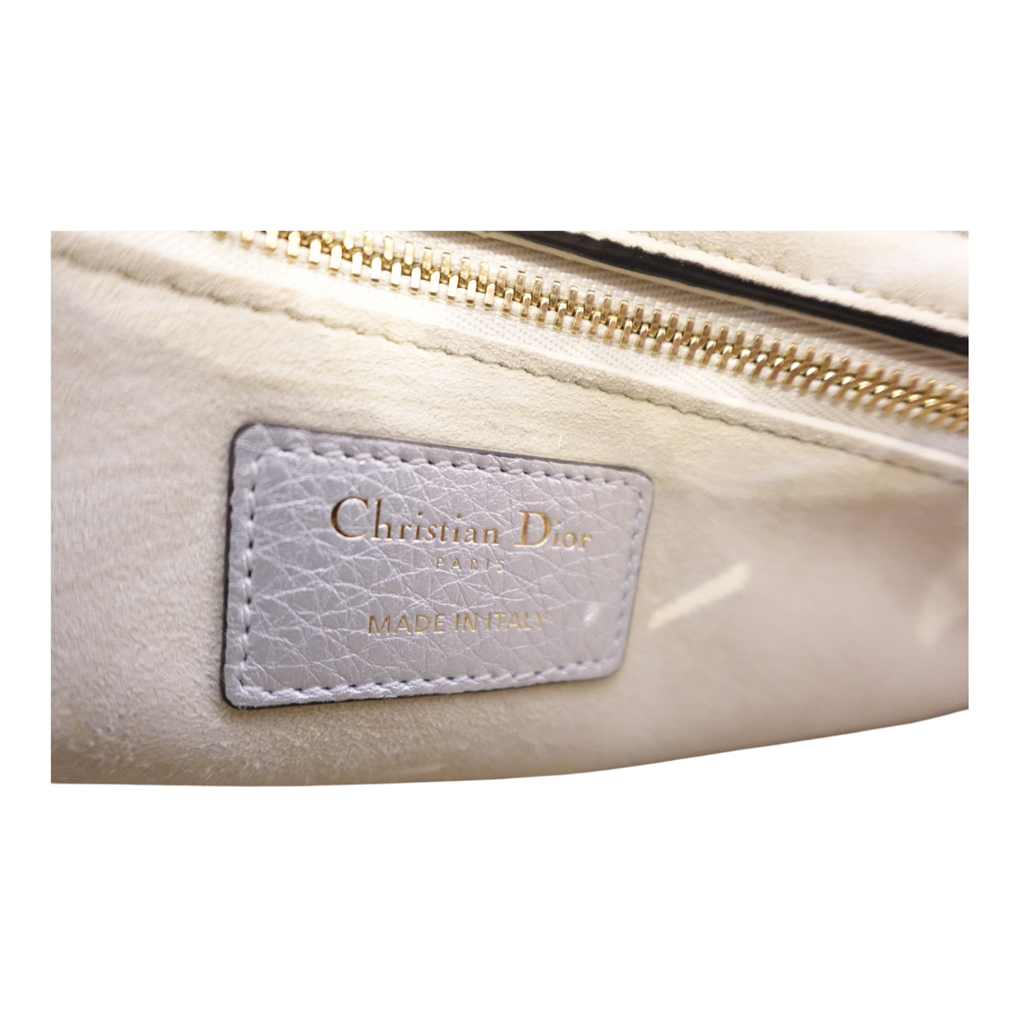 Christian Dior Metallic Grained Calfskin Cannage Mini Lady Dior