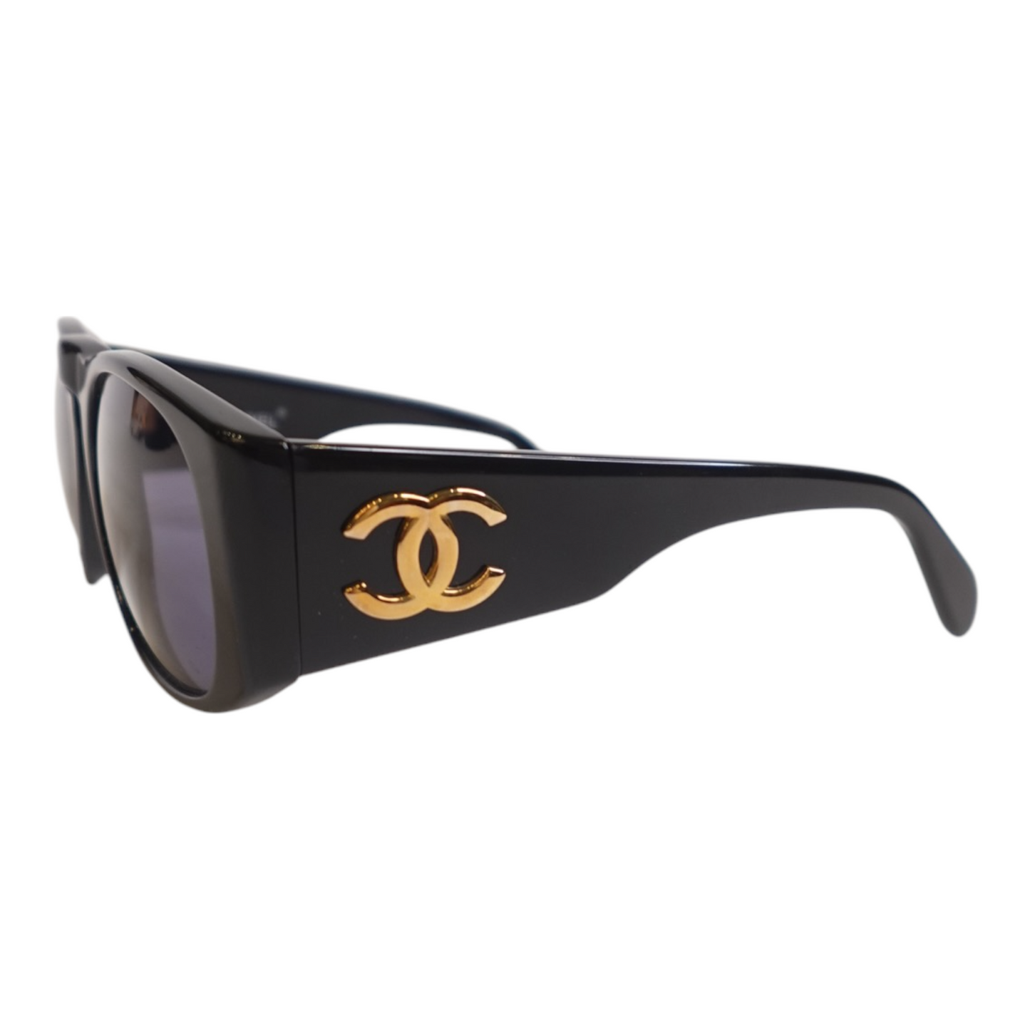 GLM-Black Rectangular GLM- Logo Sunglasses