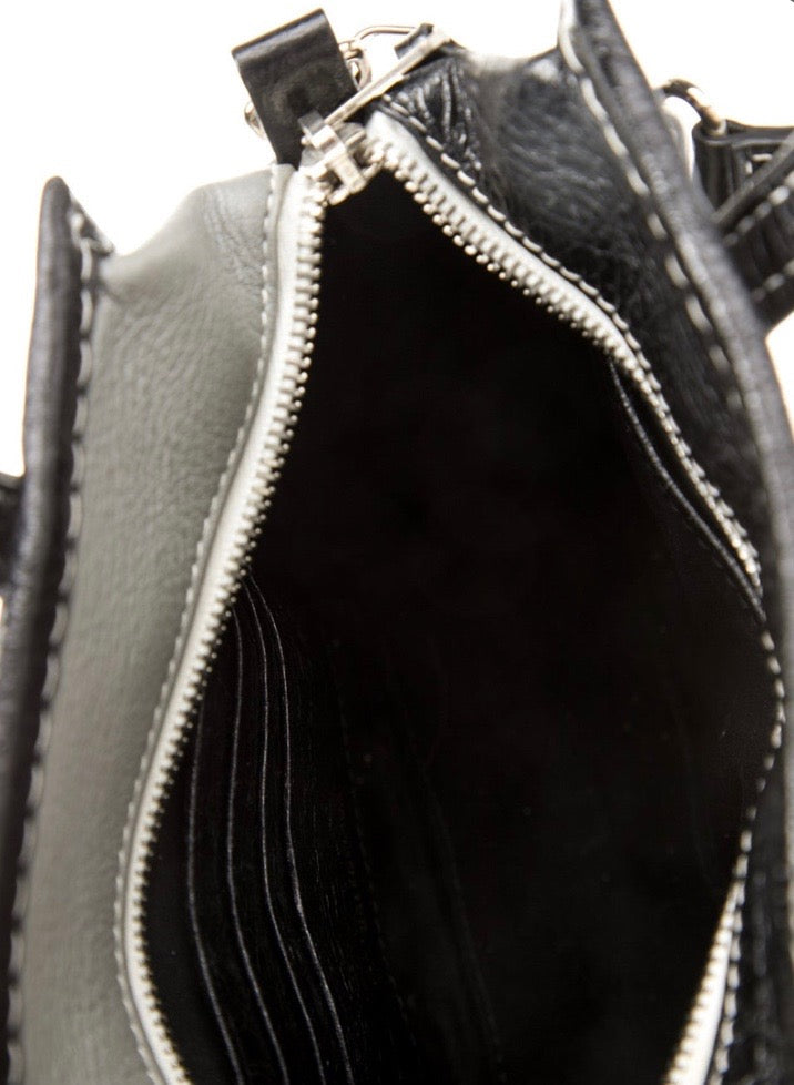 BALENCIAGA BAZAR XXS 2WAY SHOPPER LEATHER TOTE BAG