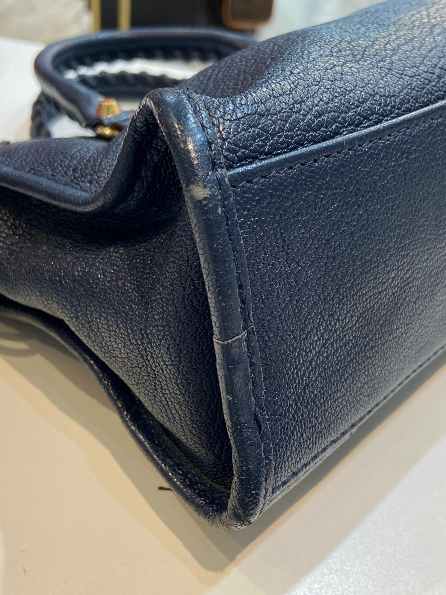 BALENCIAGA GRAINED LEATHER SMALL CITY BAG
