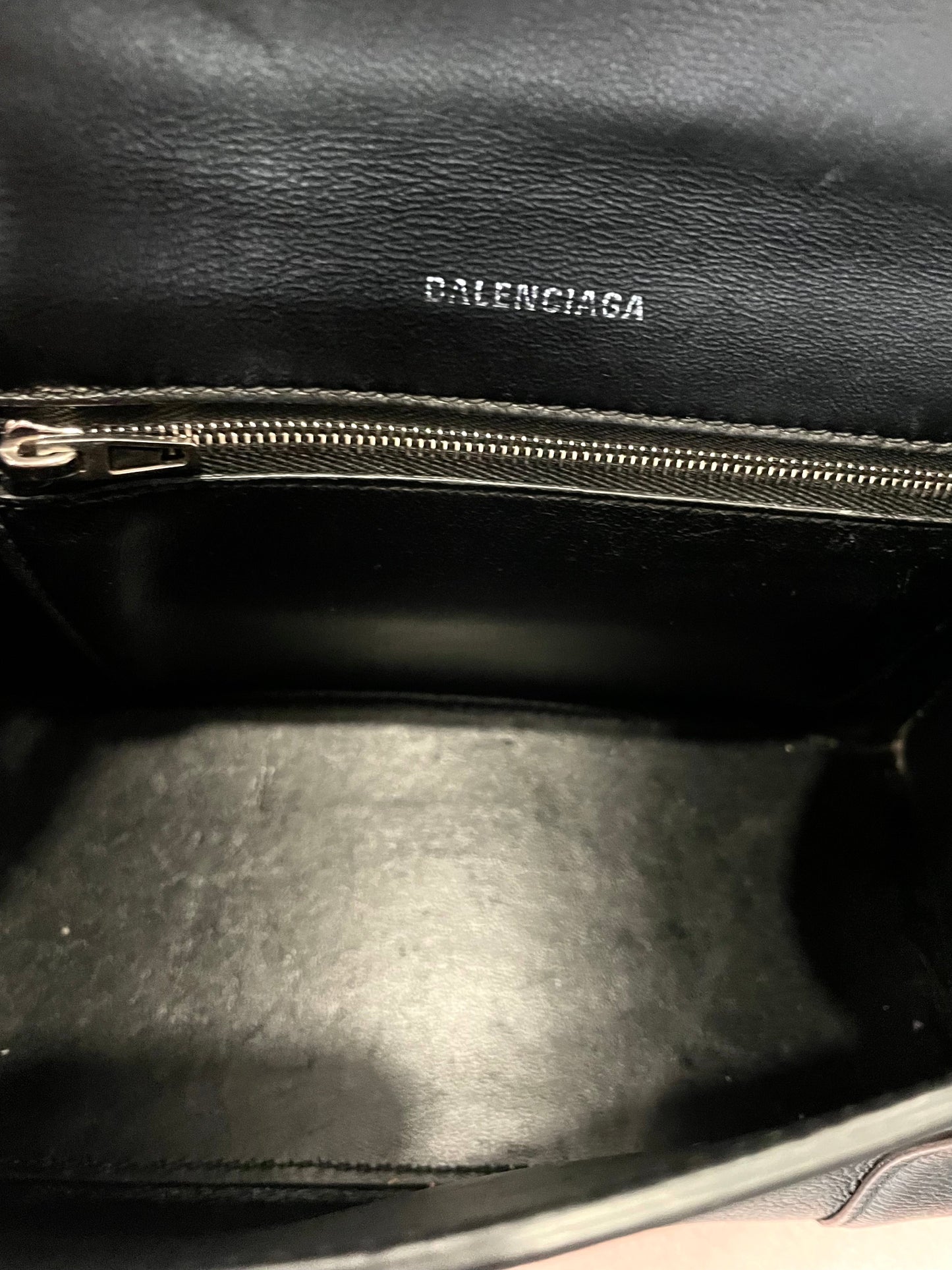 BALENCIAGA HOURGLASS SMALL CALFSKIN TOP HANDLE BAG