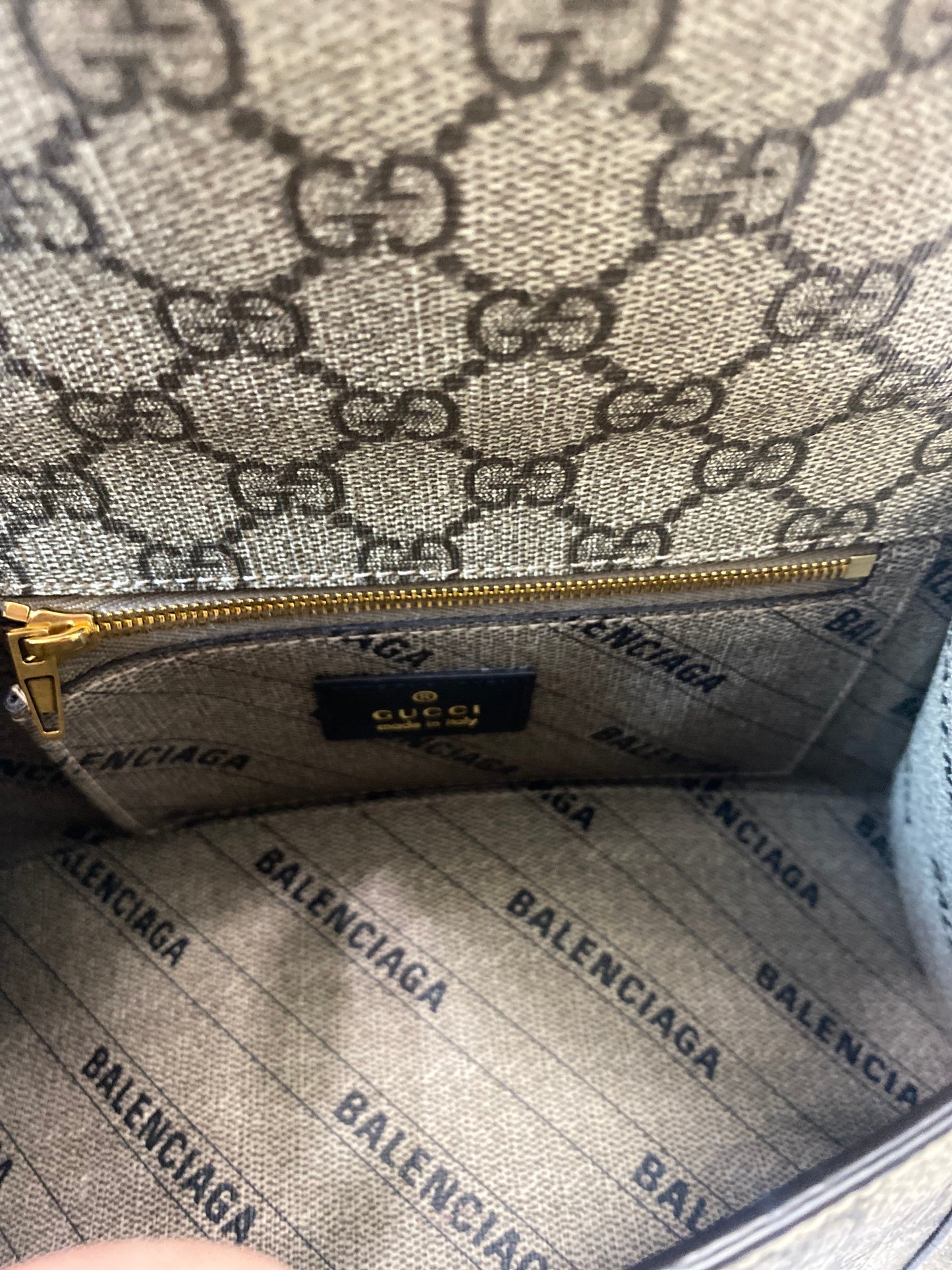 GUCCI X BALENCIAGA GG SUPREME MONOGRAM HOURGLASS BAG