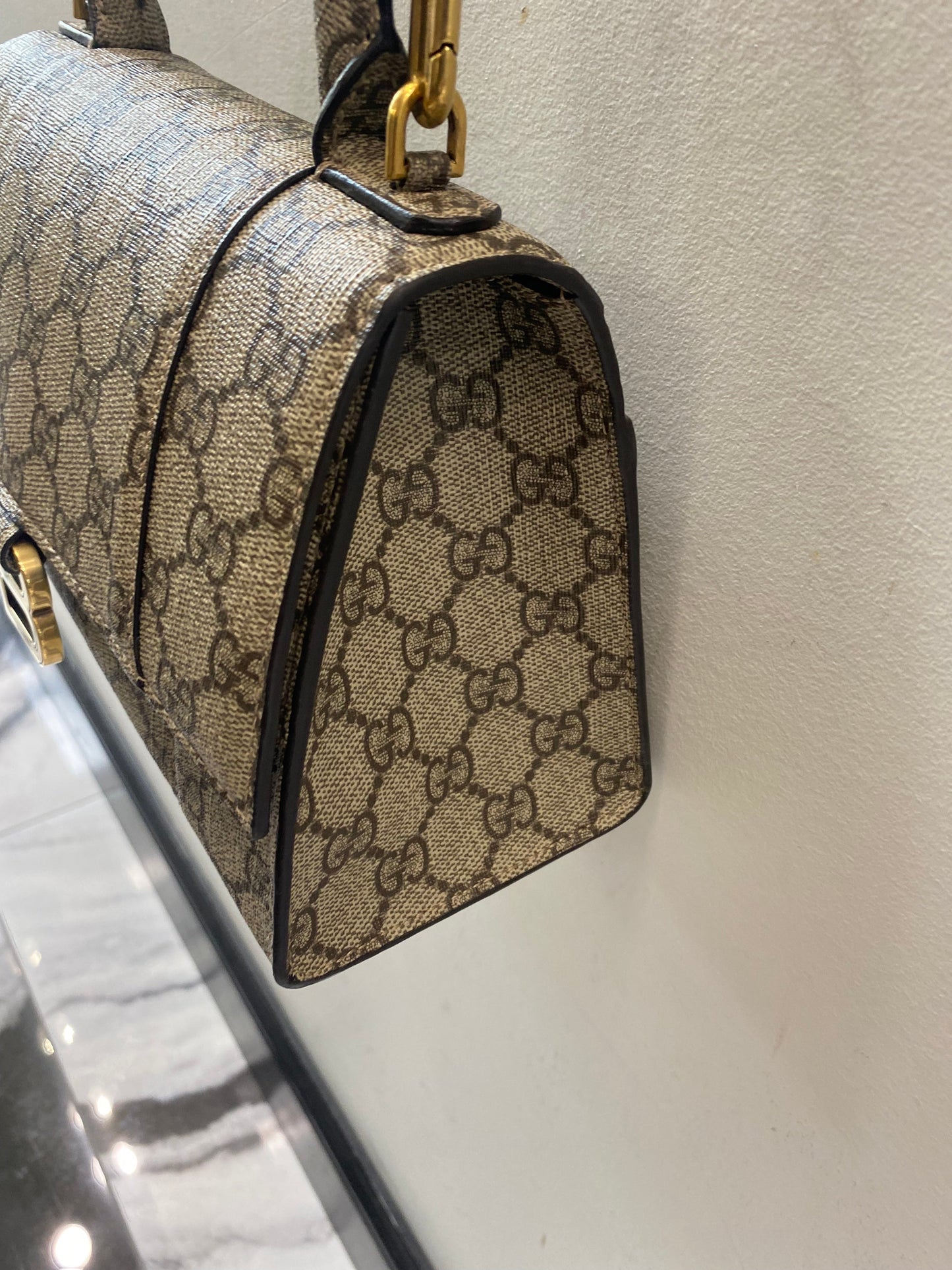 GUCCI X BALENCIAGA GG SUPREME MONOGRAM HOURGLASS BAG