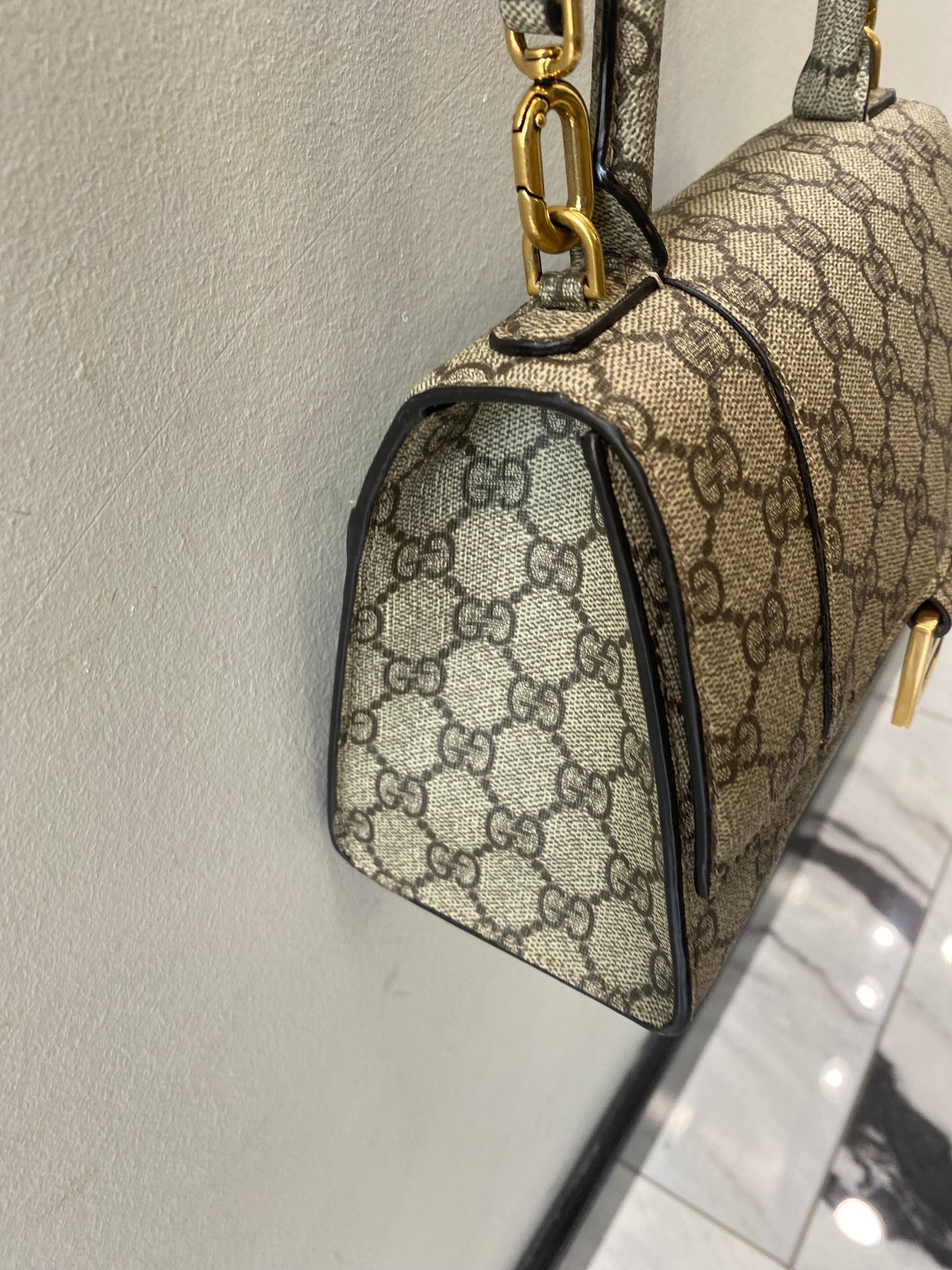 GUCCI X BALENCIAGA GG SUPREME MONOGRAM HOURGLASS BAG