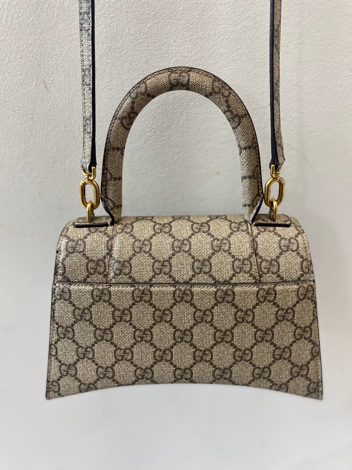 GUCCI X BALENCIAGA GG SUPREME MONOGRAM HOURGLASS BAG