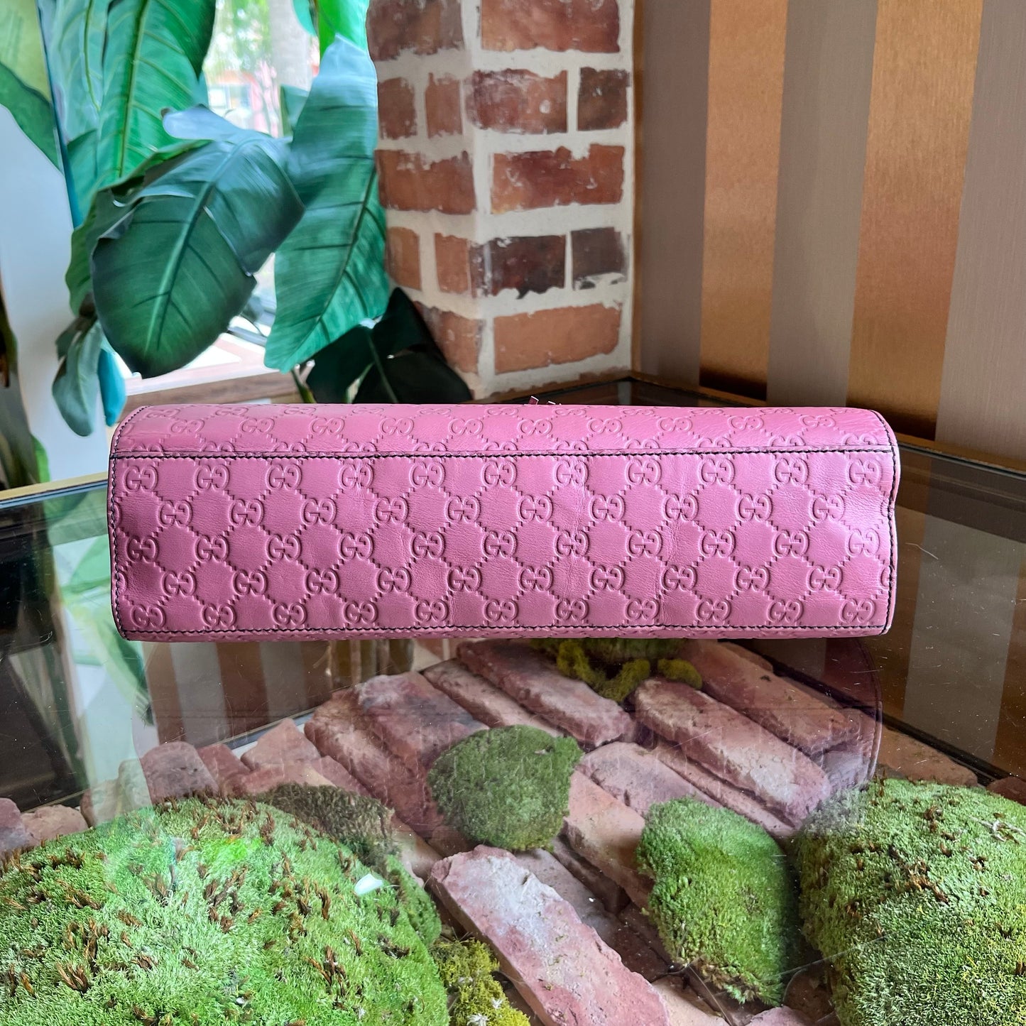 GUCCI Emily Chain Large Guccissima Leather Shoulder Bag